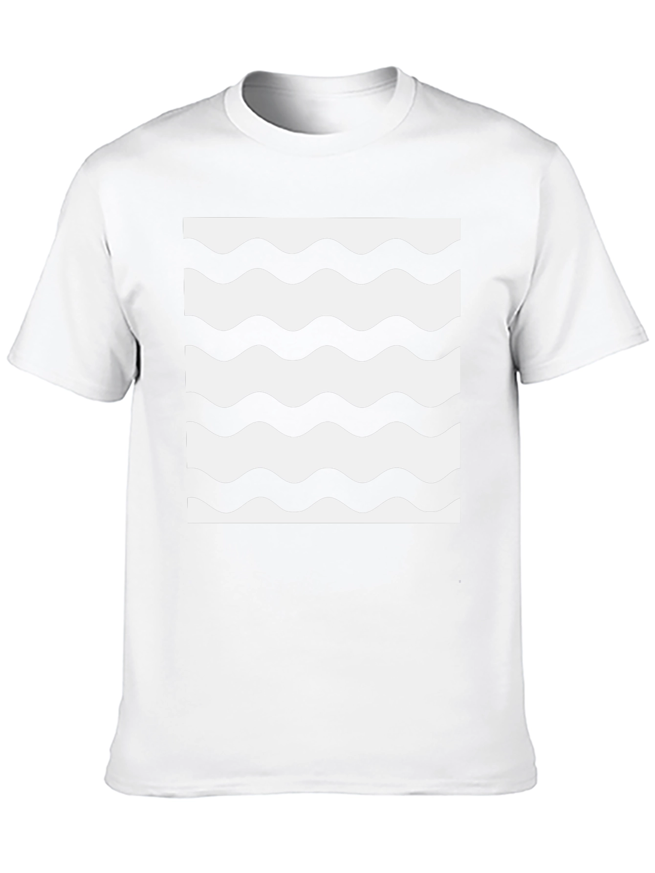 Stylish Wave Pattern Black T-Shirt