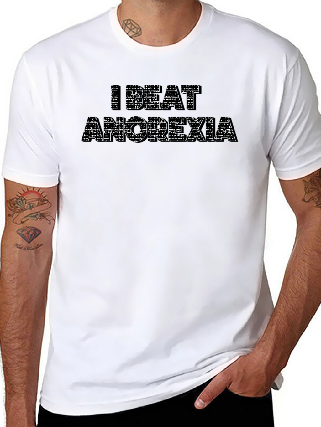 I Beat Anorexia T-Shirt - Stylish Recovery Tee