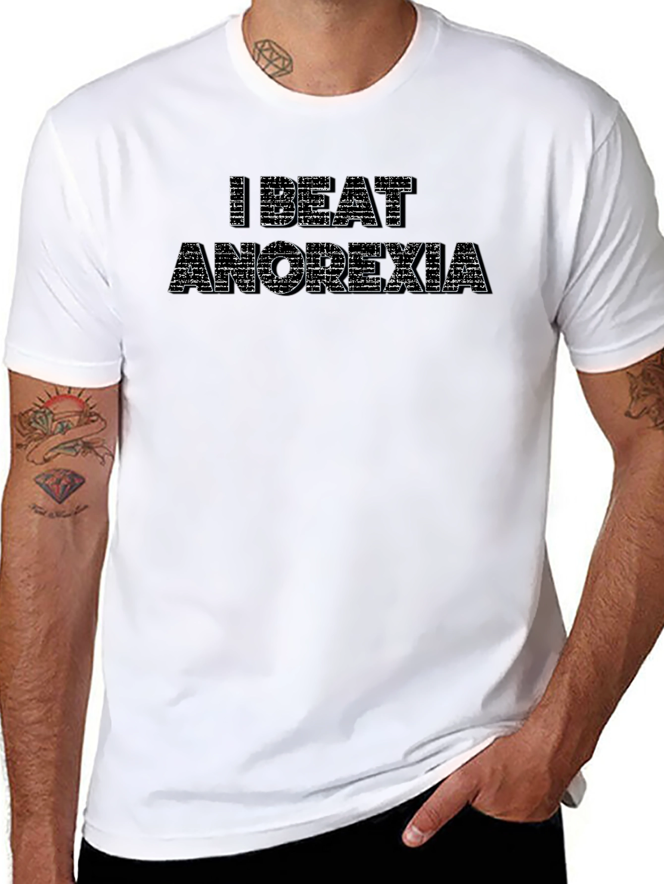 I Beat Anorexia T-Shirt - Stylish Recovery Tee