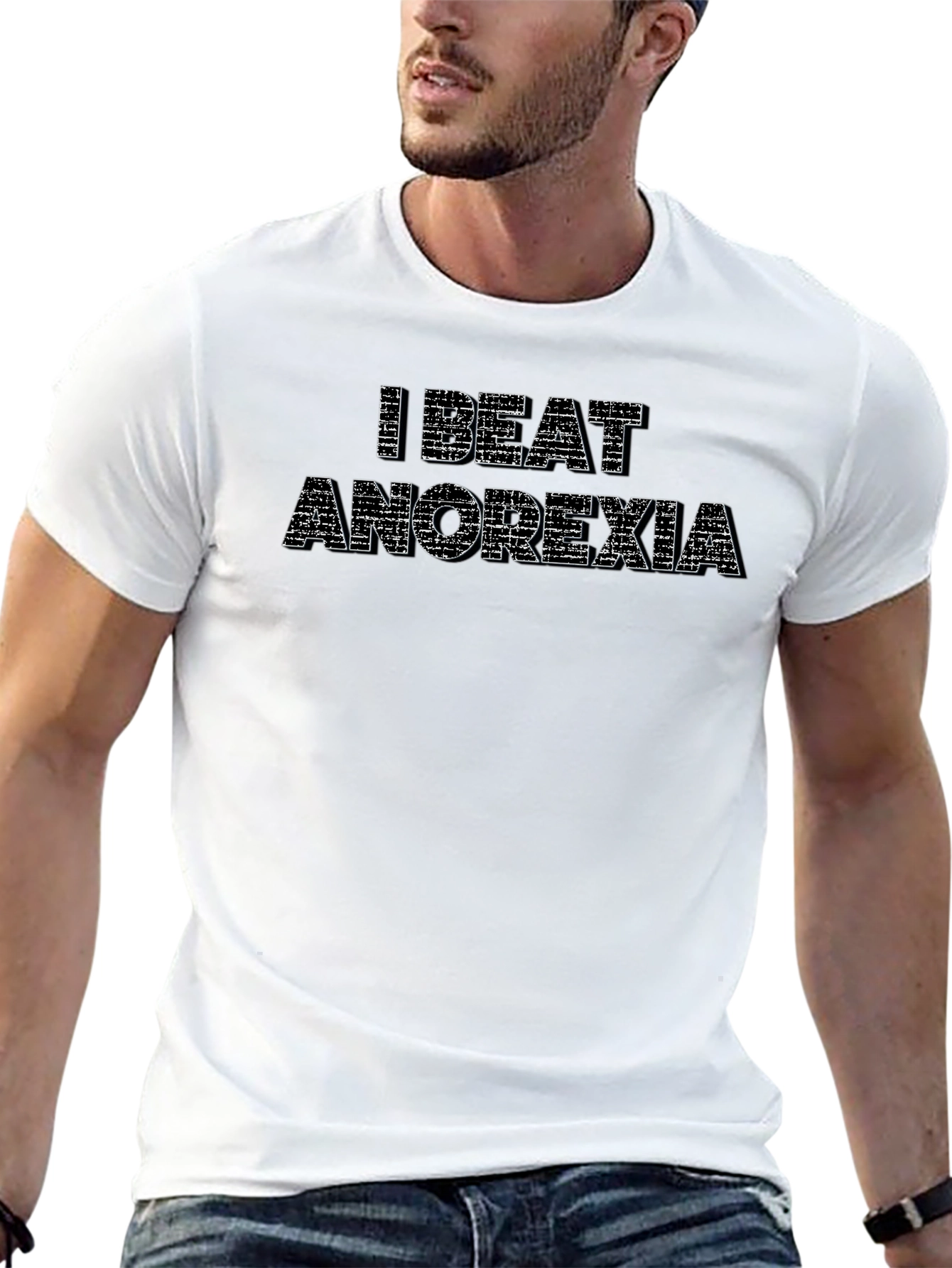 I Beat Anorexia T-Shirt - Stylish Recovery Tee