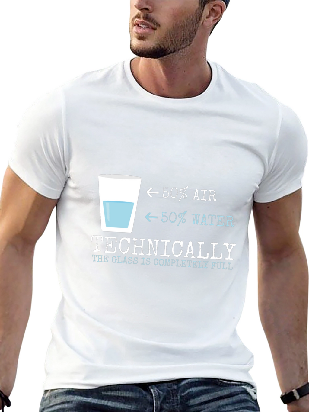 Optimist T-Shirt: Glass is Technically Completely Full
