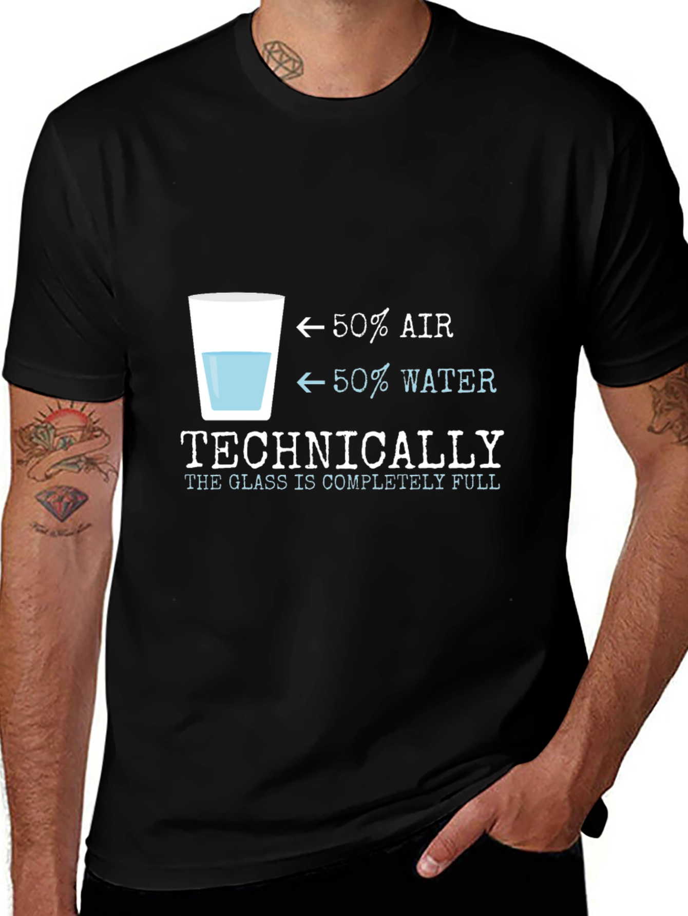Optimist T-Shirt: Glass is Technically Completely Full