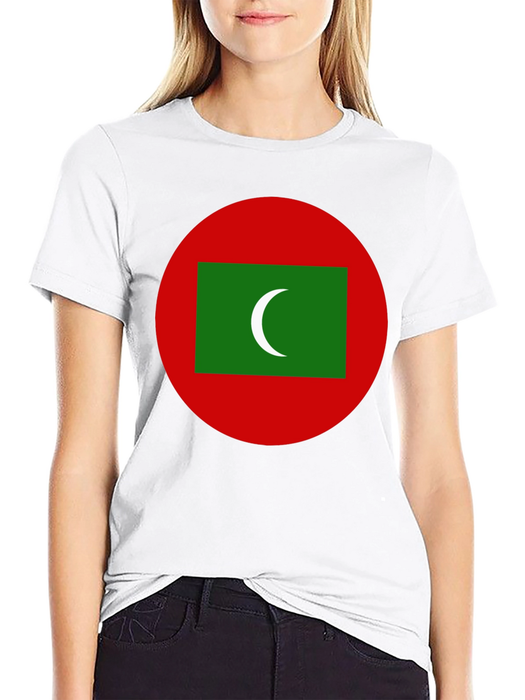 Maldives Flag T-Shirt - Black Cotton Tee