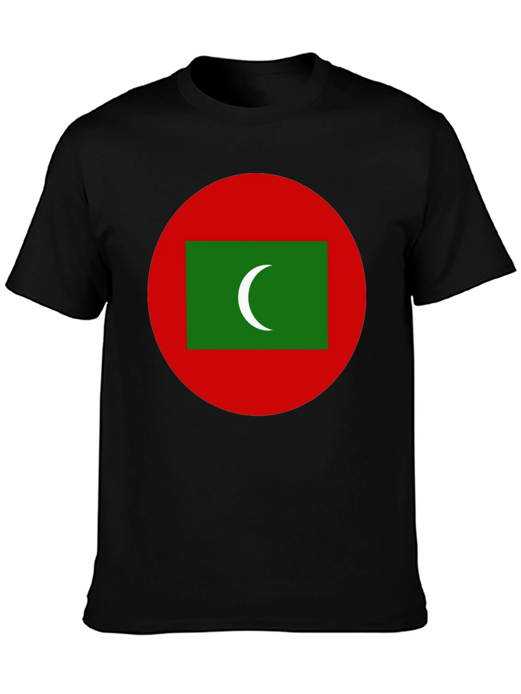 Maldives Flag T-Shirt - Black Cotton Tee