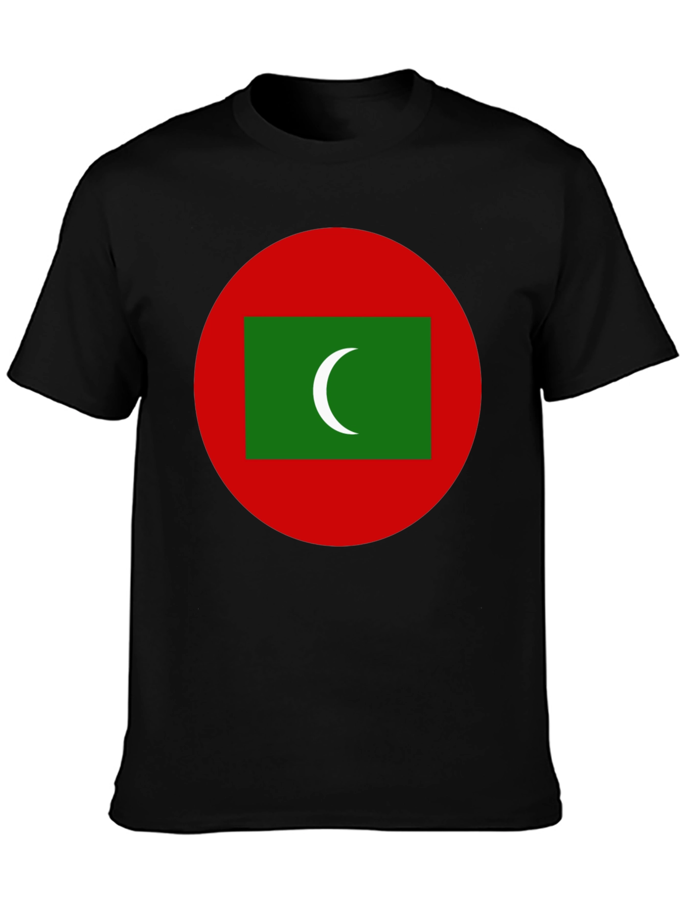 Maldives Flag T-Shirt - Black Cotton Tee