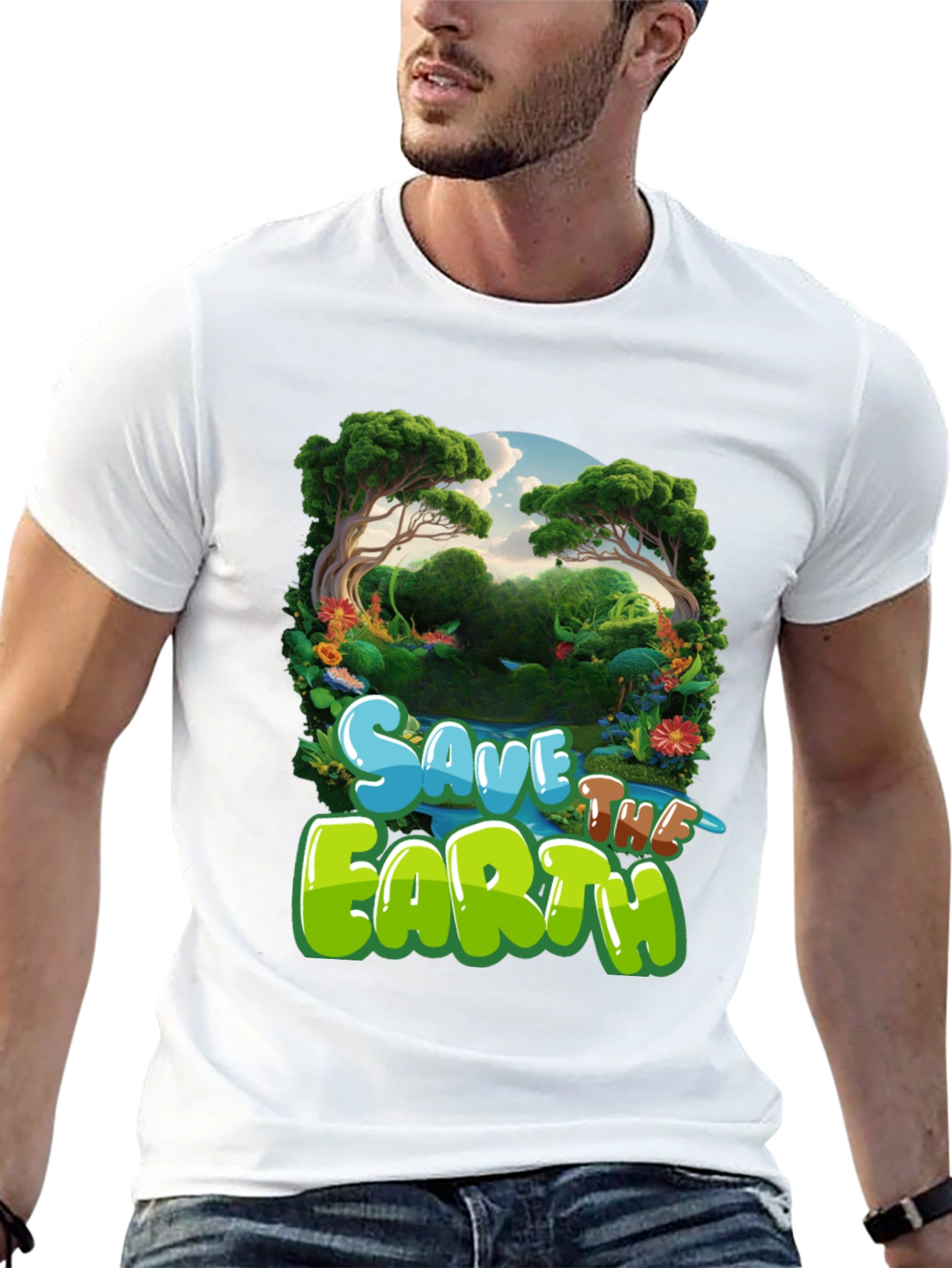 Save the Earth Graphic Tee - Eco-Friendly T-Shirt
