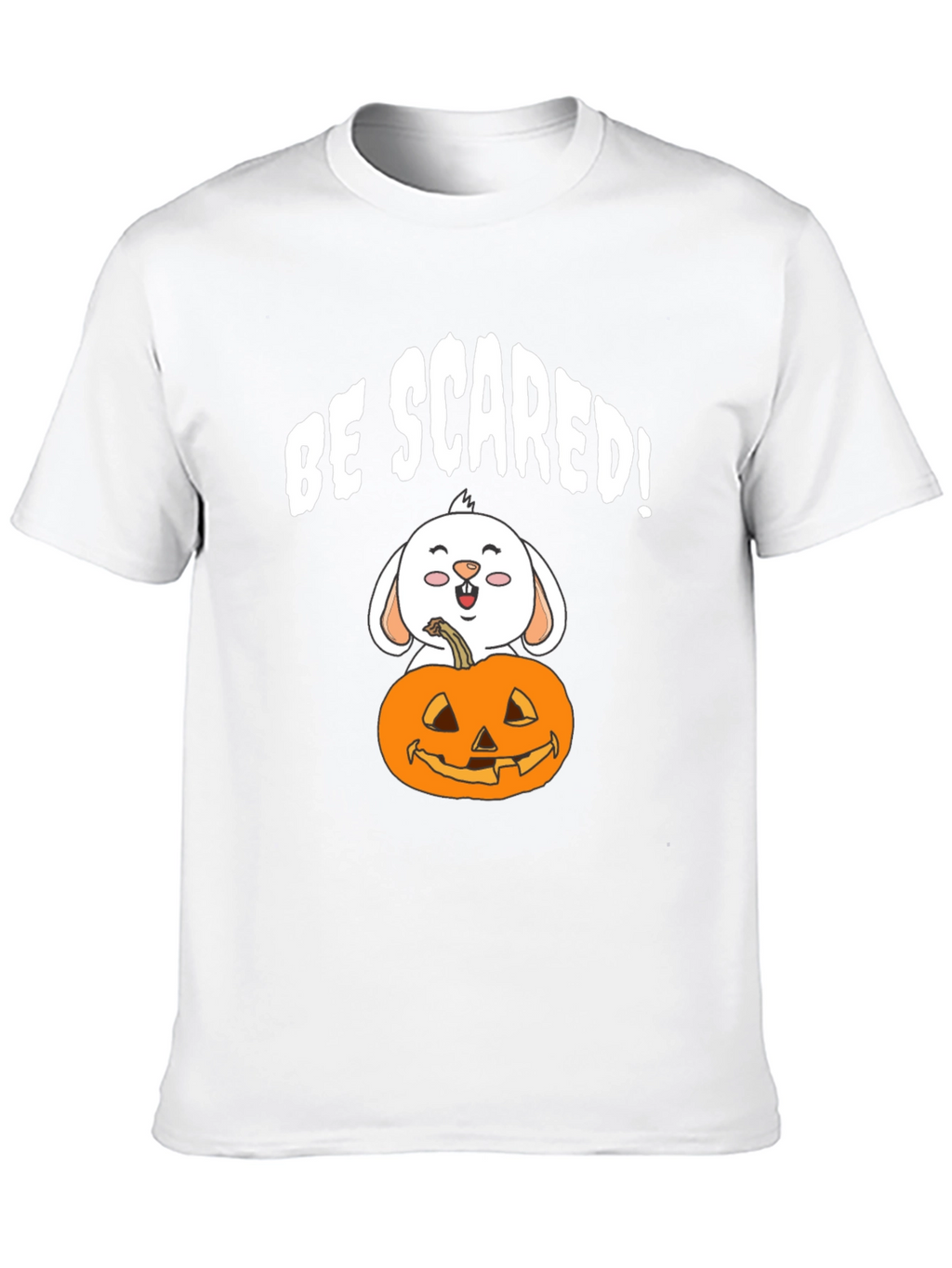 Be Scared! Bunny & Pumpkin Halloween Graphic Tee
