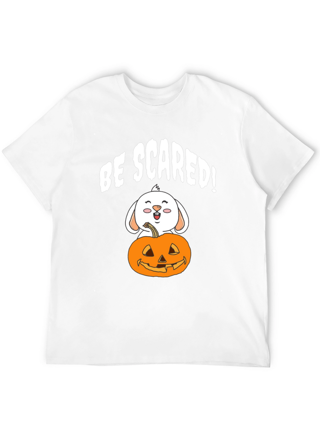 Be Scared! Bunny & Pumpkin Halloween Graphic Tee
