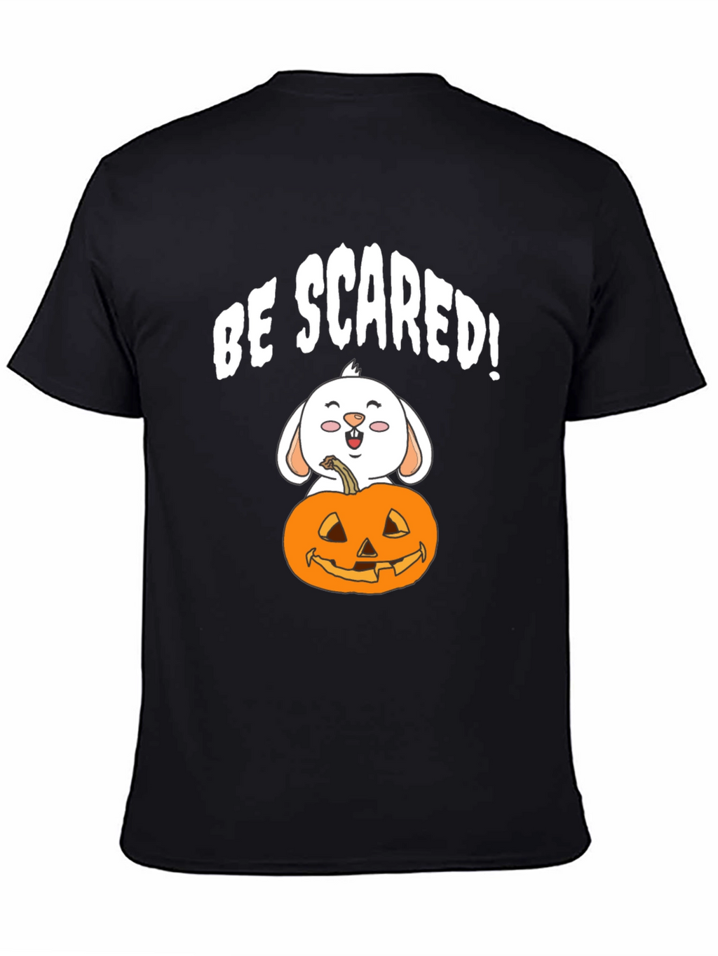 Be Scared! Bunny & Pumpkin Halloween Graphic Tee