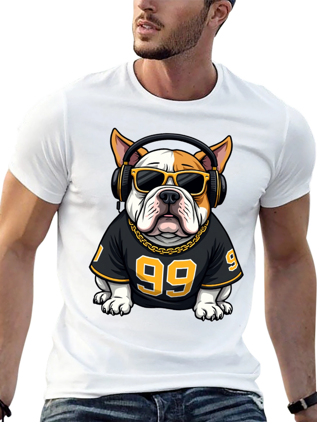 Cool Bulldog DJ Graphic Tee