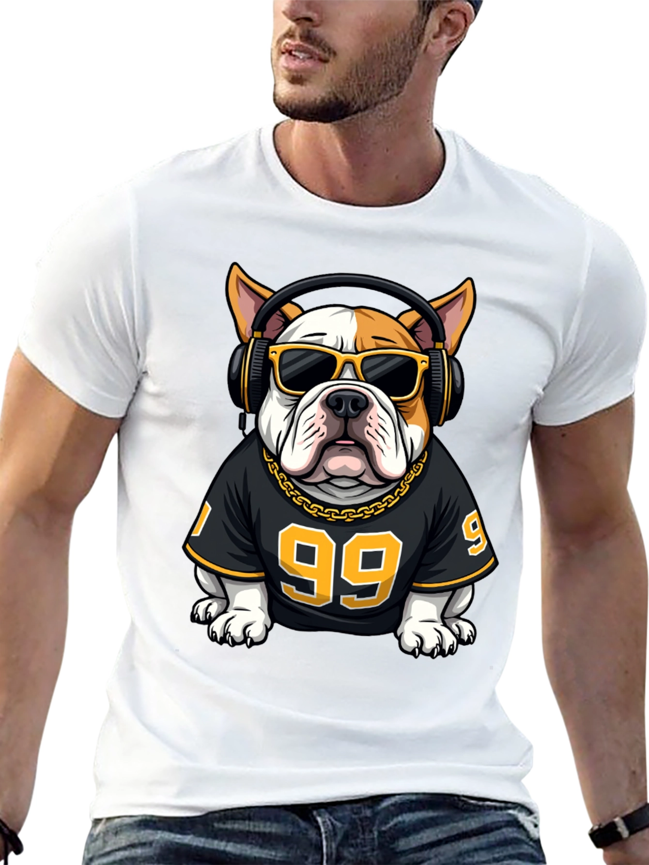 Cool Bulldog DJ Graphic Tee
