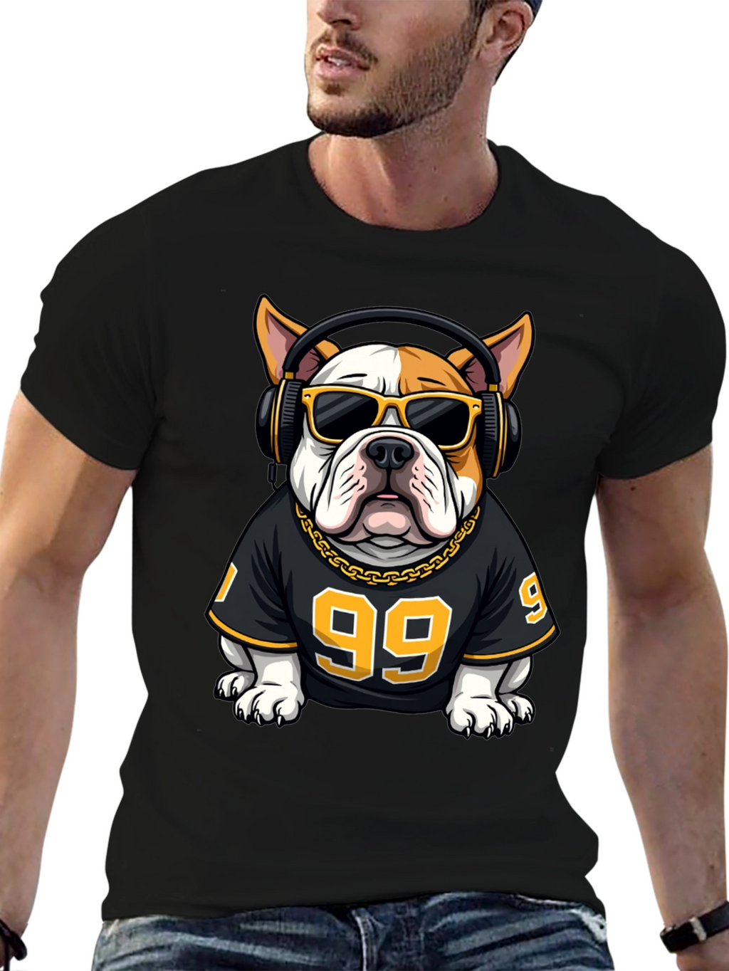 Cool Bulldog DJ Graphic Tee