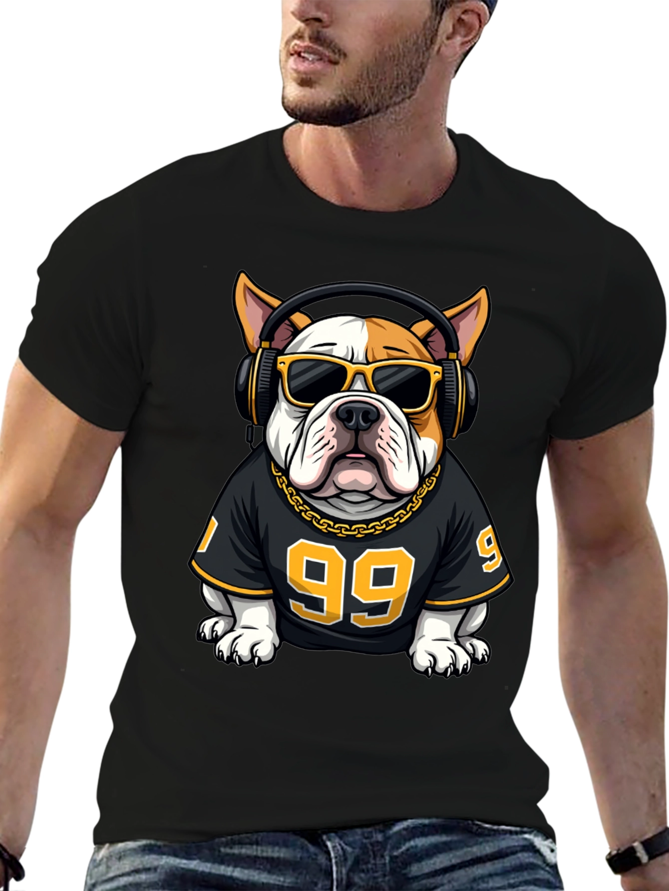 Cool Bulldog DJ Graphic Tee