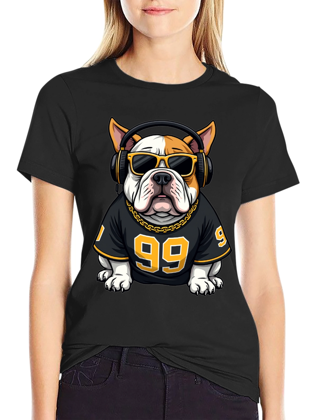 Cool Bulldog DJ Graphic Tee