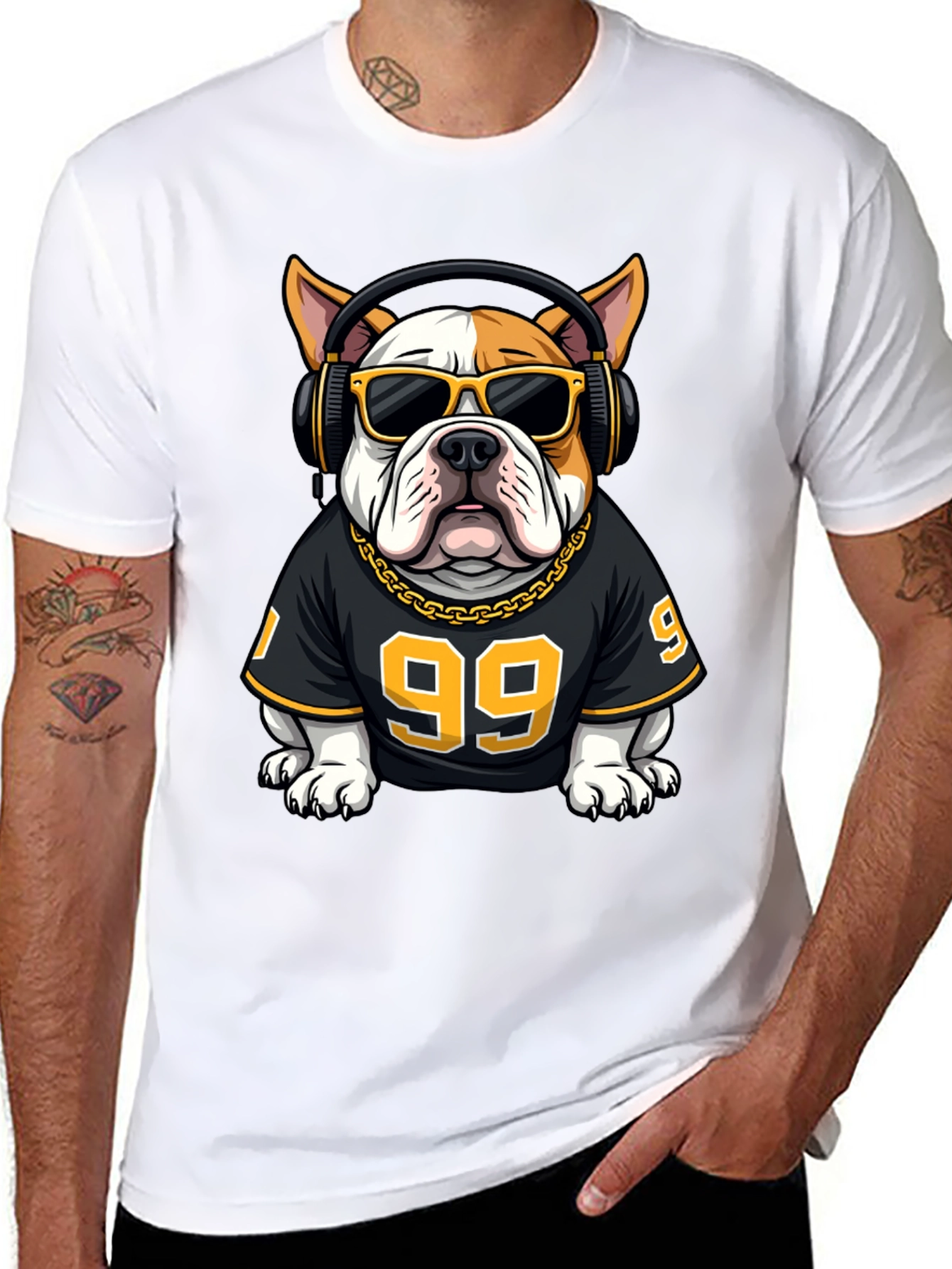 Cool Bulldog DJ Graphic Tee