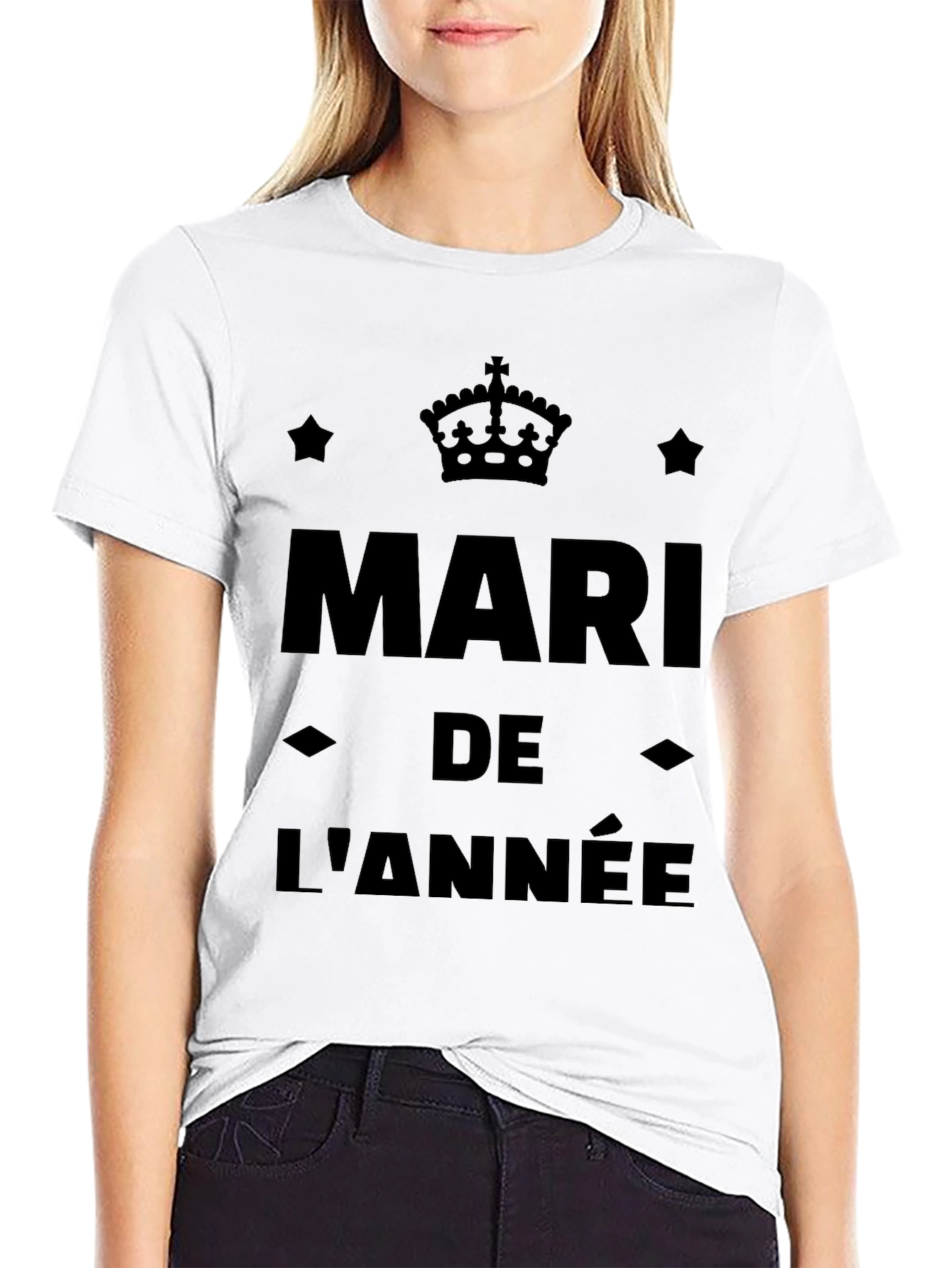 Mari de lAnnée Black Graphic Tee