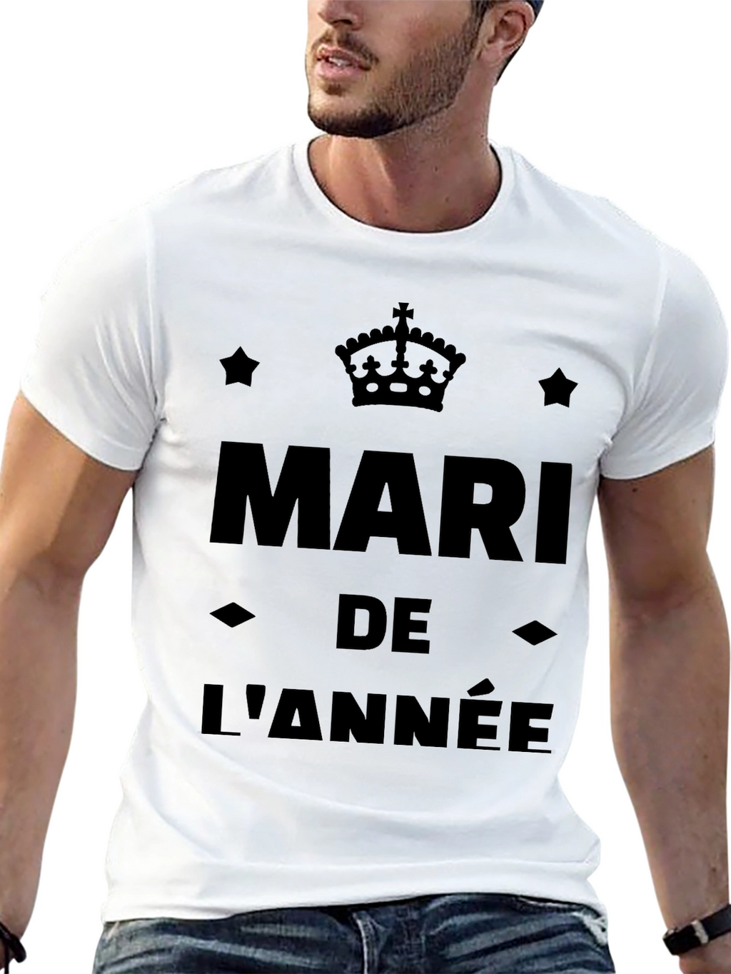 Mari de lAnnée Black Graphic Tee