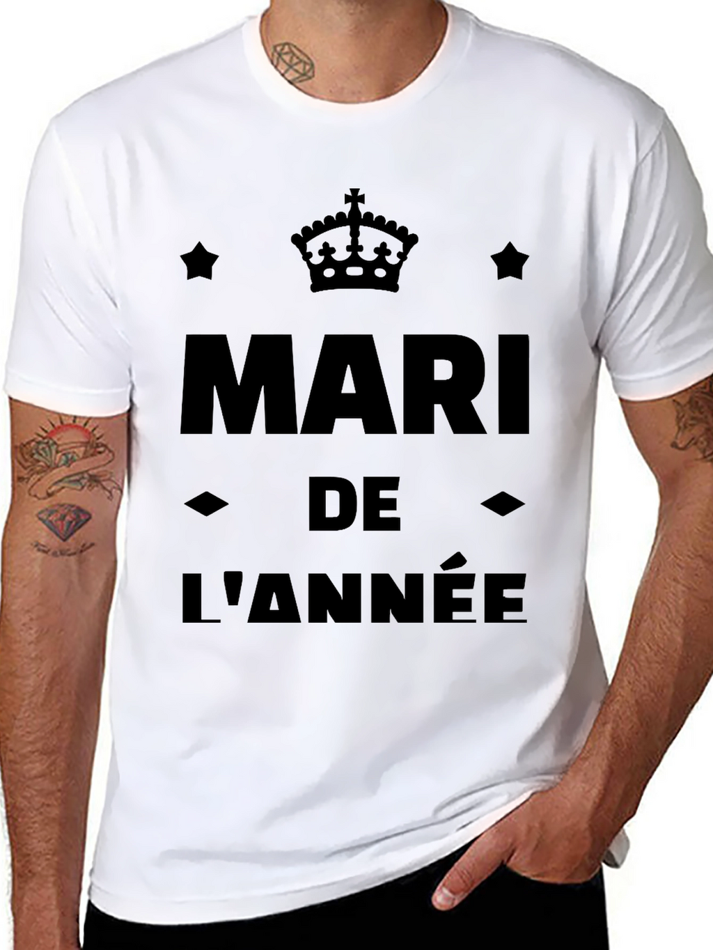 Mari de lAnnée Black Graphic Tee