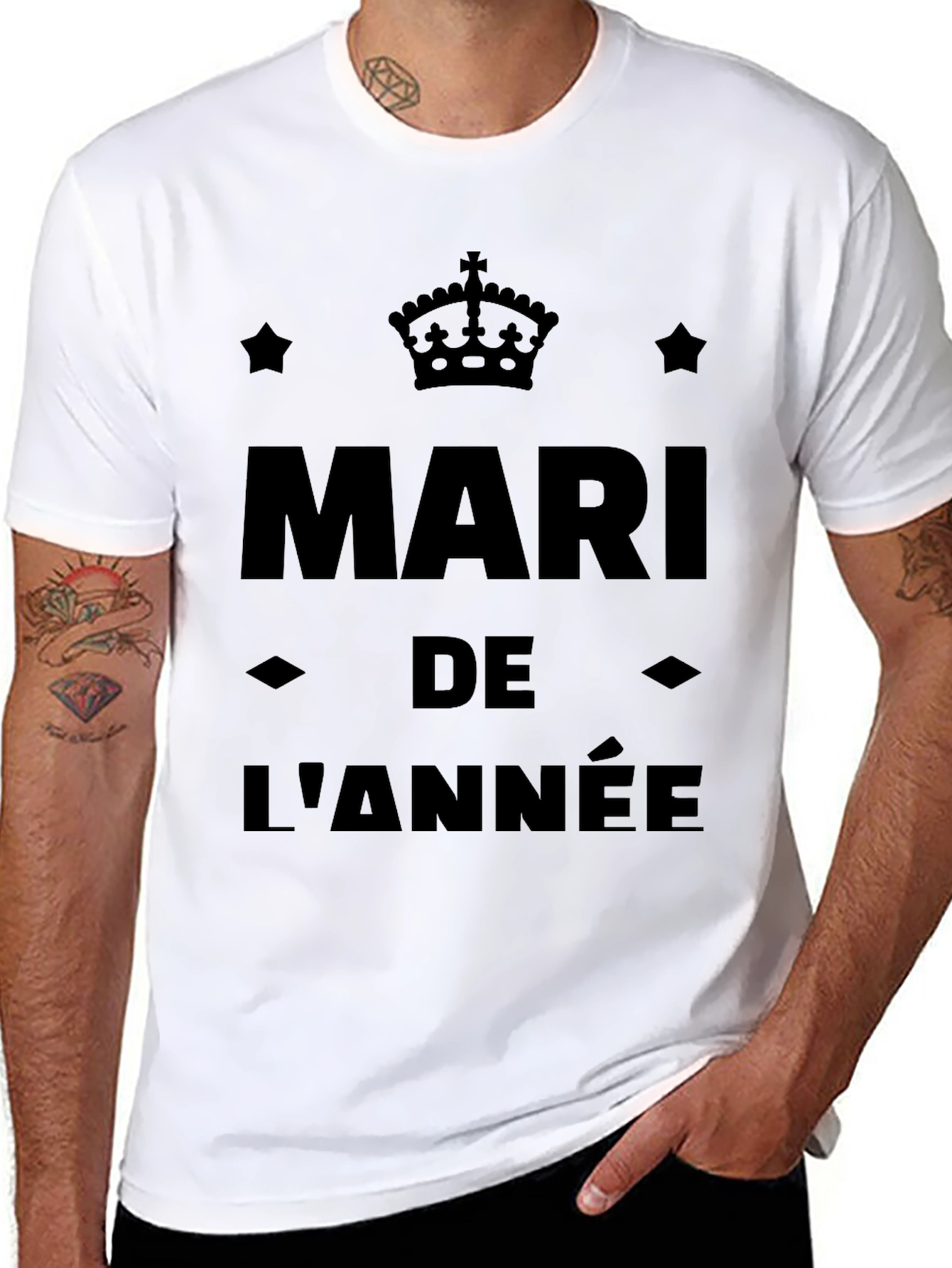 Mari de lAnnée Black Graphic Tee