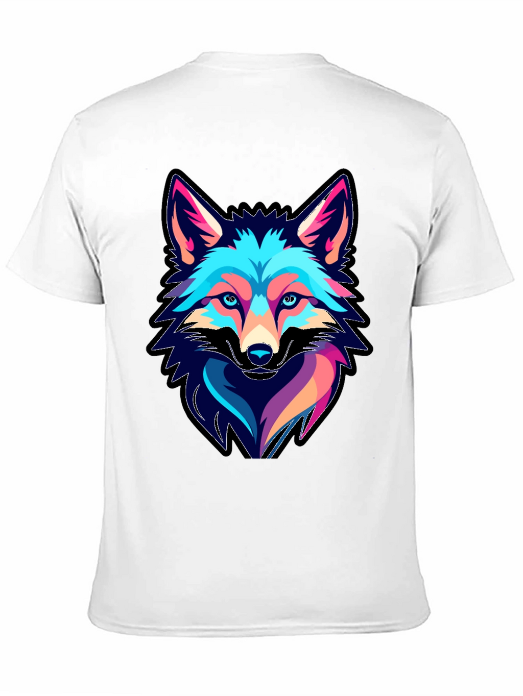 Cool Fox Graphic Print Black T-Shirt