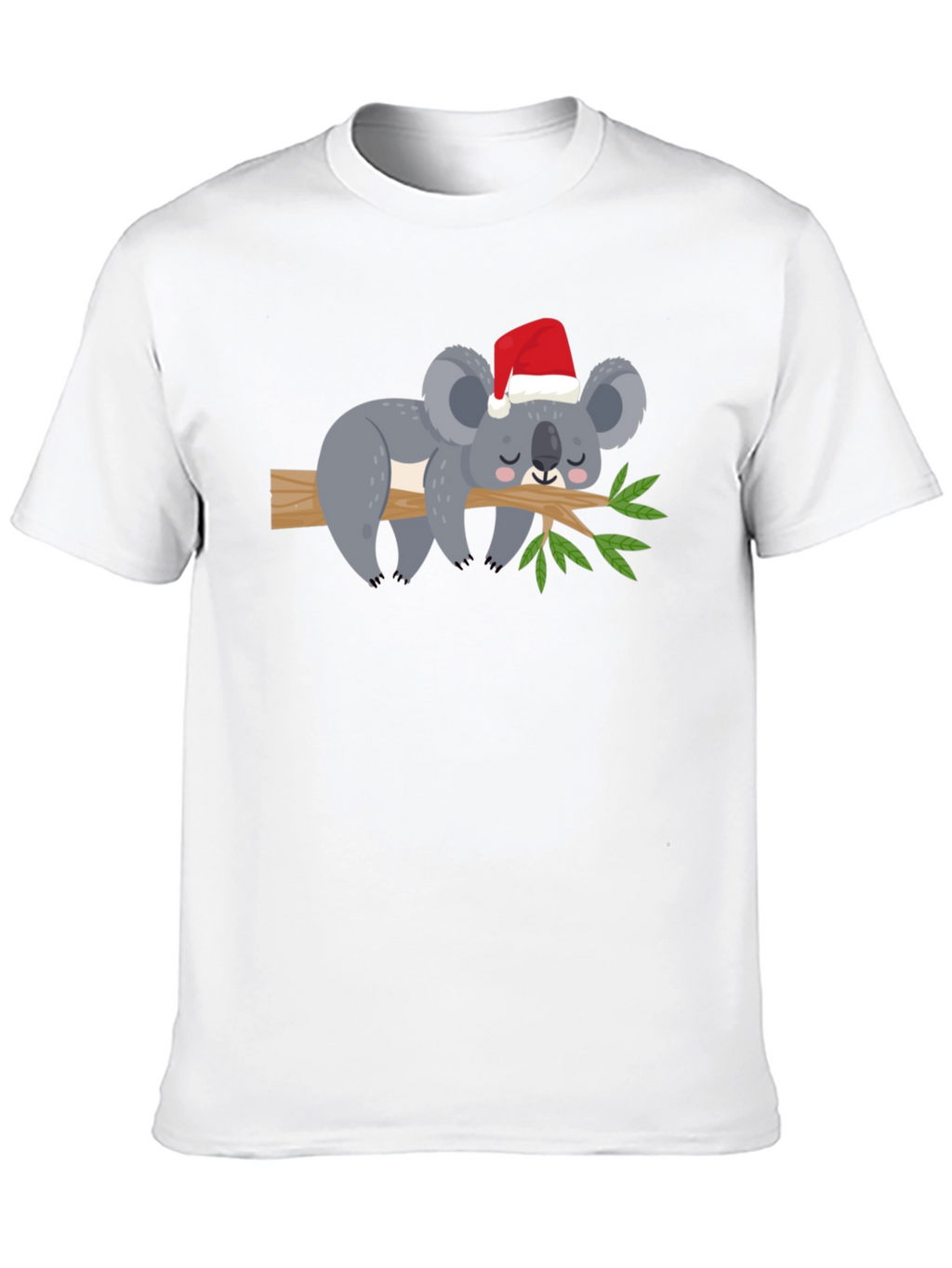 Koala in Santa Hat Graphic Tee - Holiday Cheer