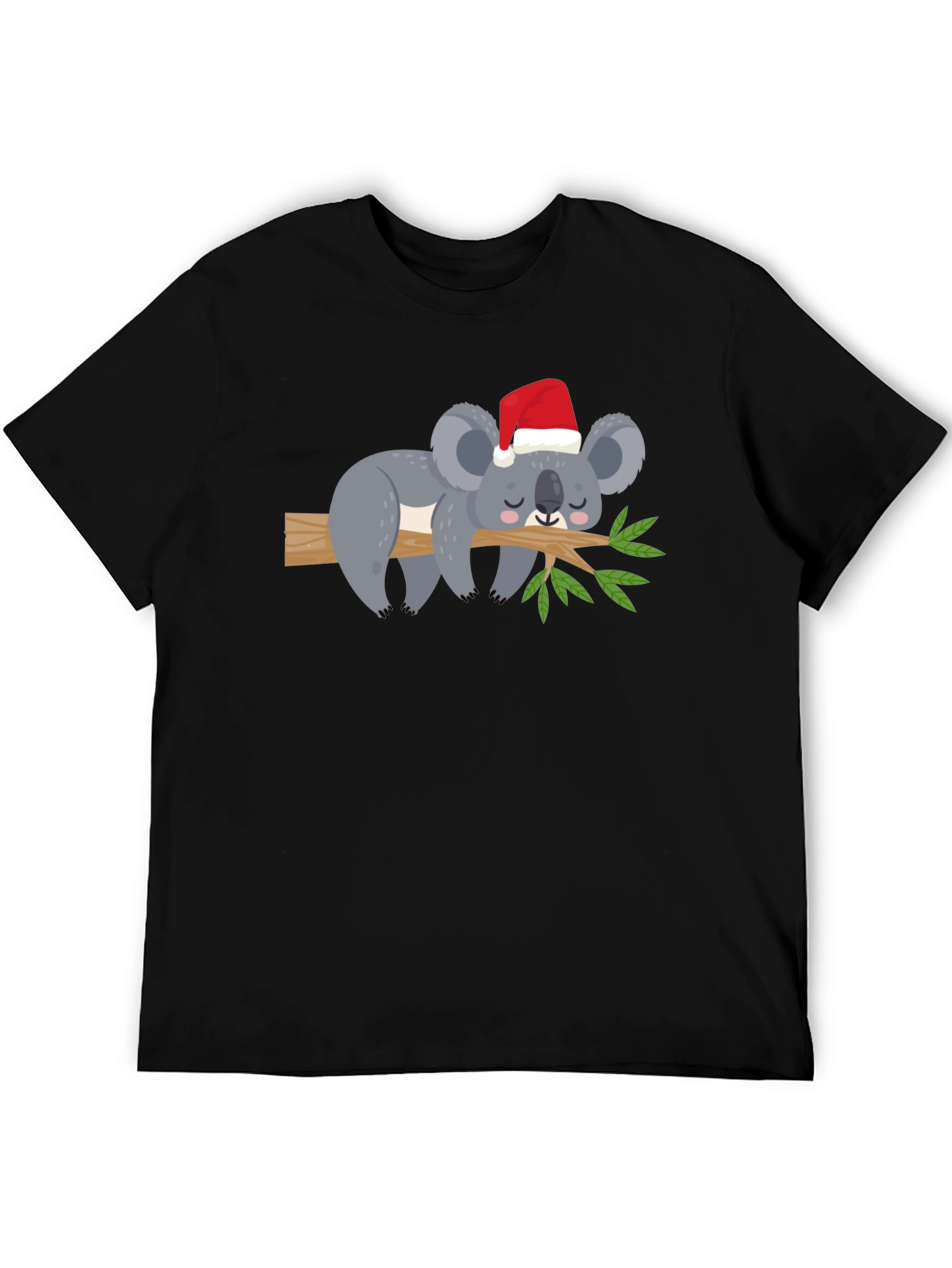 Koala in Santa Hat Graphic Tee - Holiday Cheer