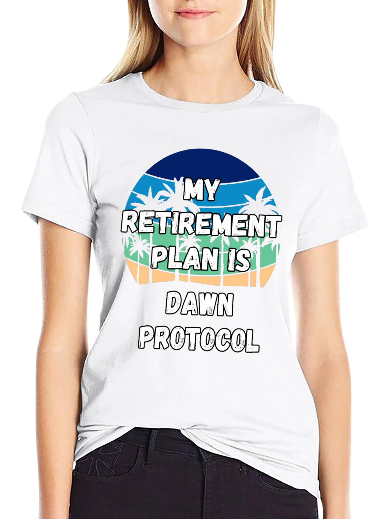 Retirement Plan T-Shirt: Dawn Protocol Beach Vibes