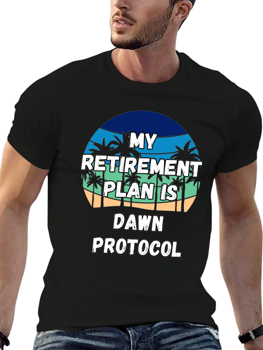 Retirement Plan T-Shirt: Dawn Protocol Beach Vibes
