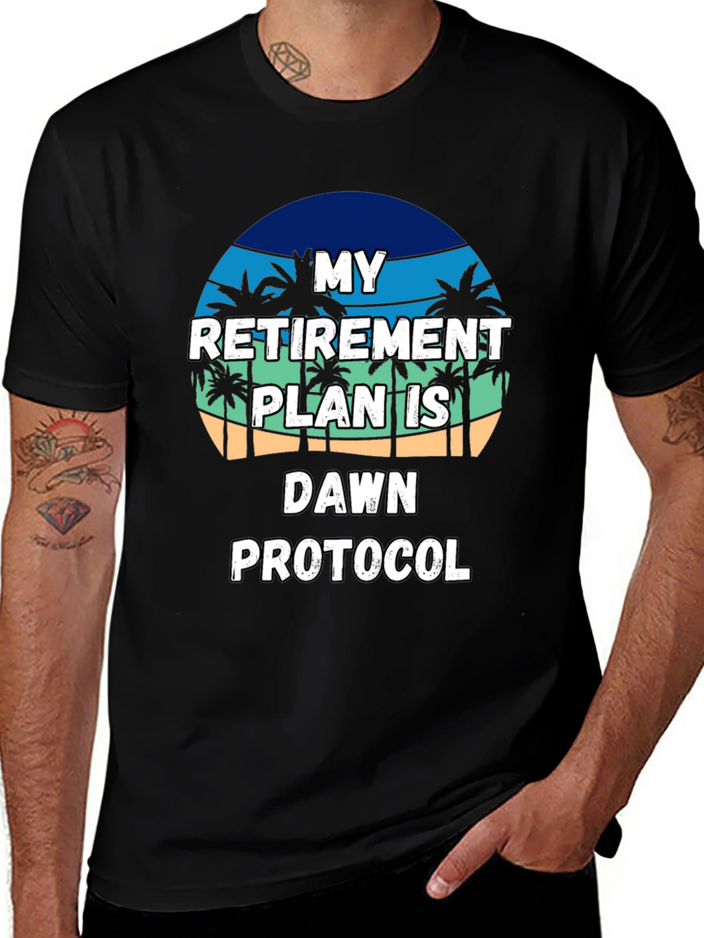Retirement Plan T-Shirt: Dawn Protocol Beach Vibes