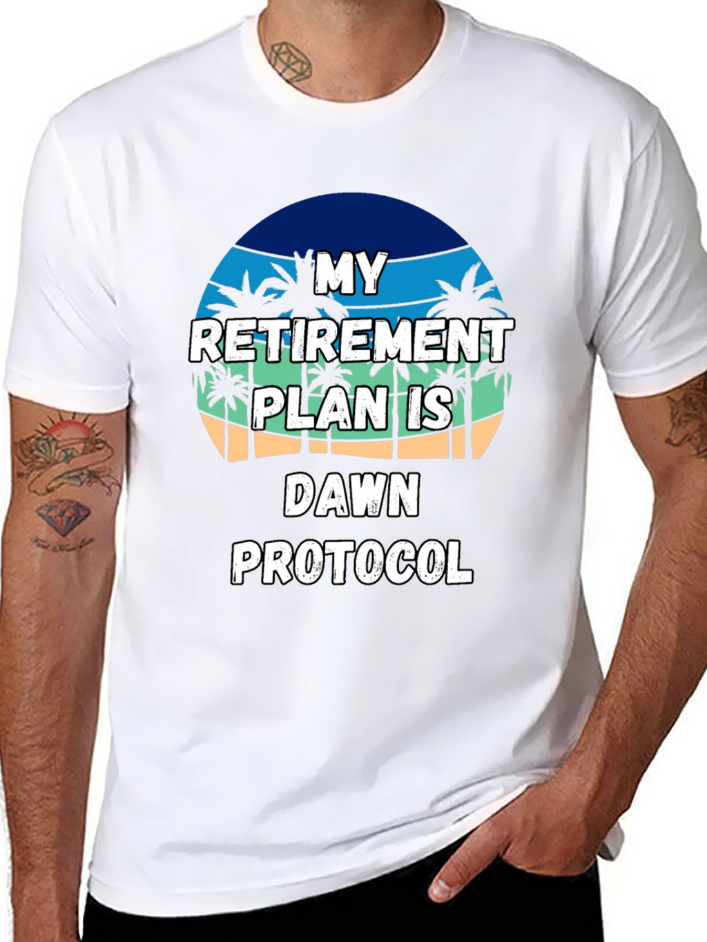 Retirement Plan T-Shirt: Dawn Protocol Beach Vibes