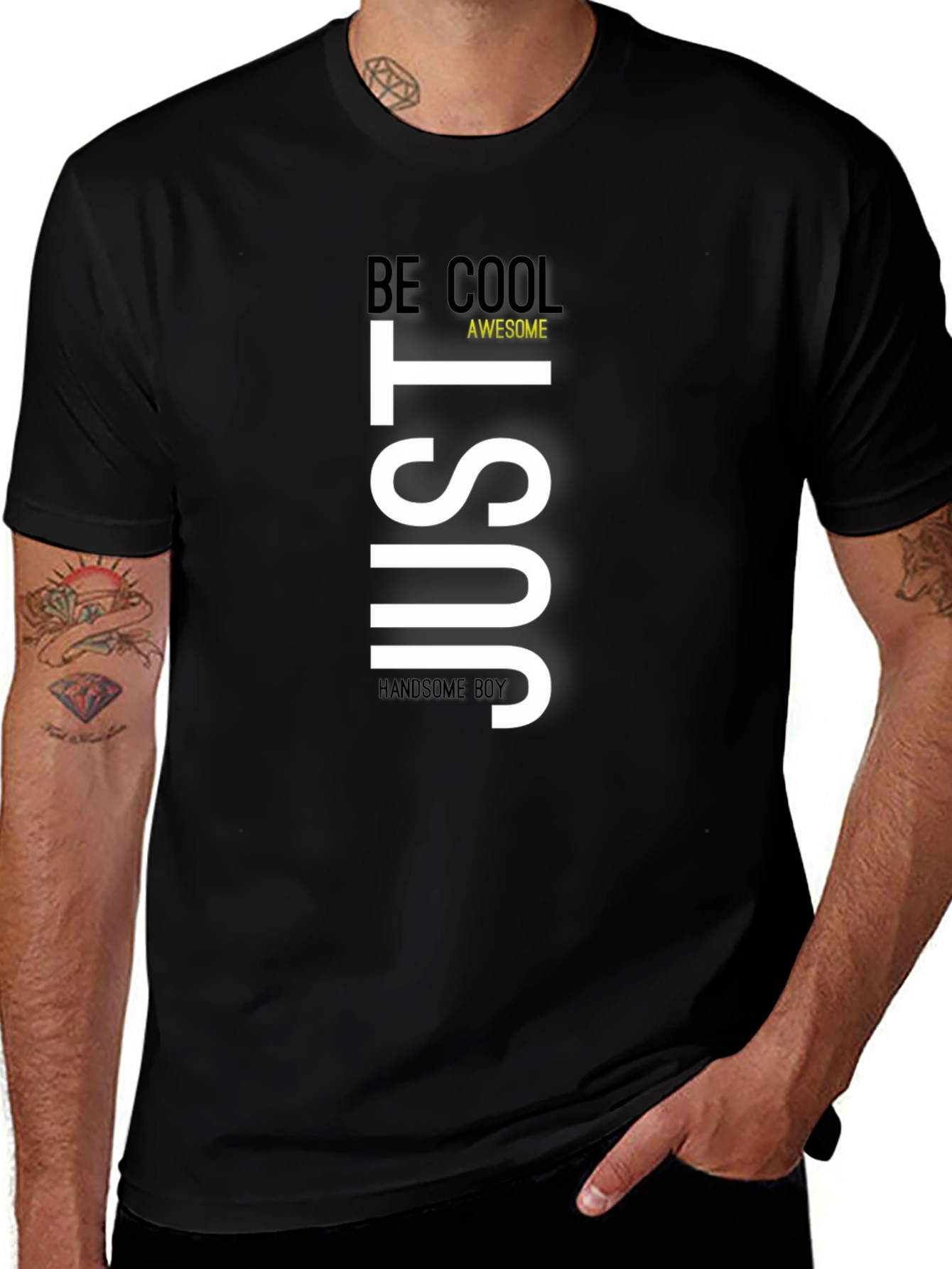 Just Be Cool Graphic Tee - Mens Black T-Shirt