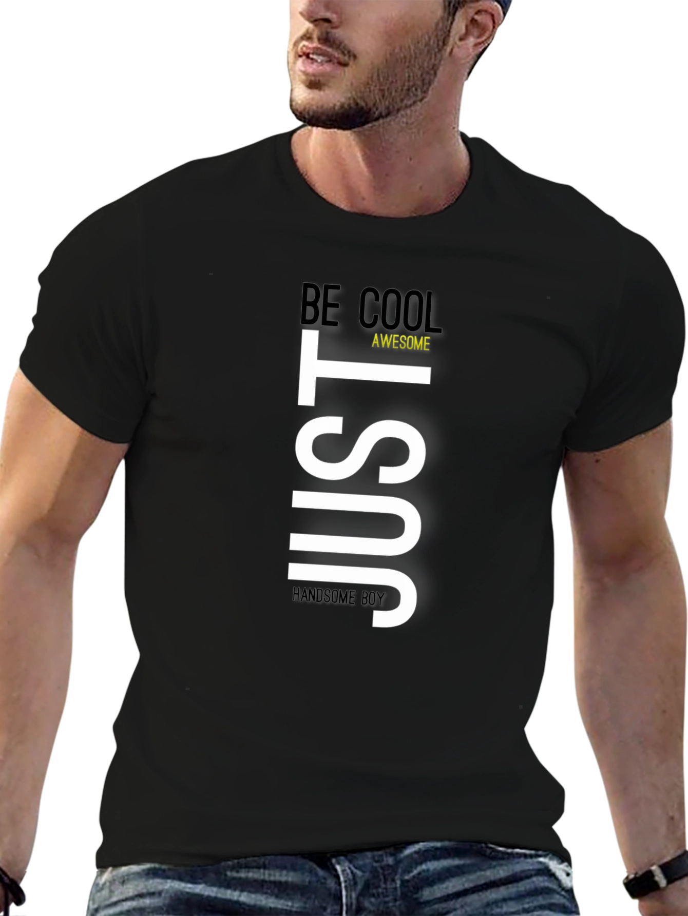 Just Be Cool Graphic Tee - Mens Black T-Shirt