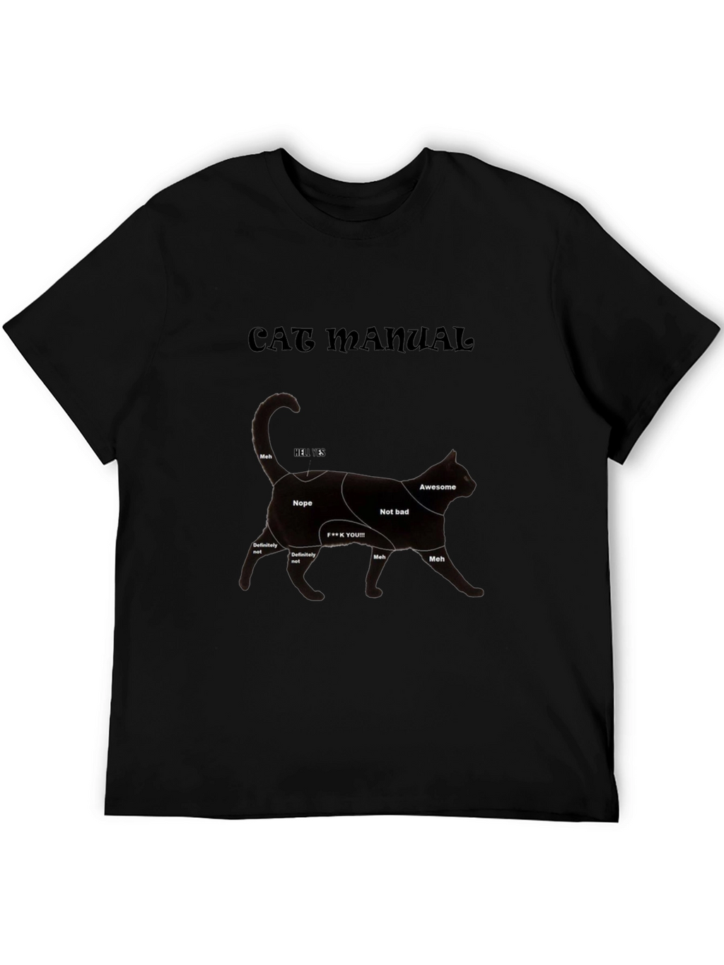 Cat Manual Black T-Shirt