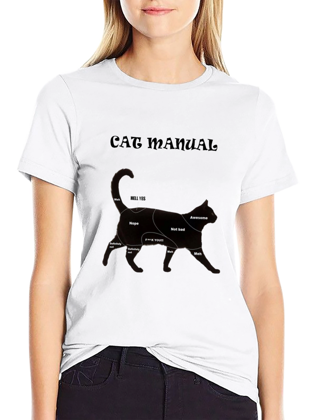 Cat Manual Black T-Shirt