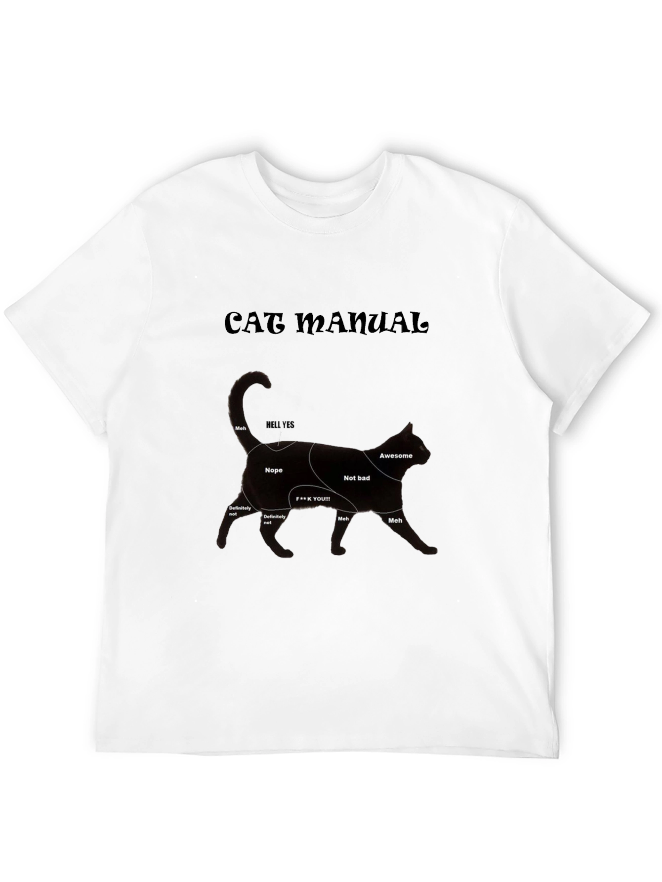 Cat Manual Black T-Shirt