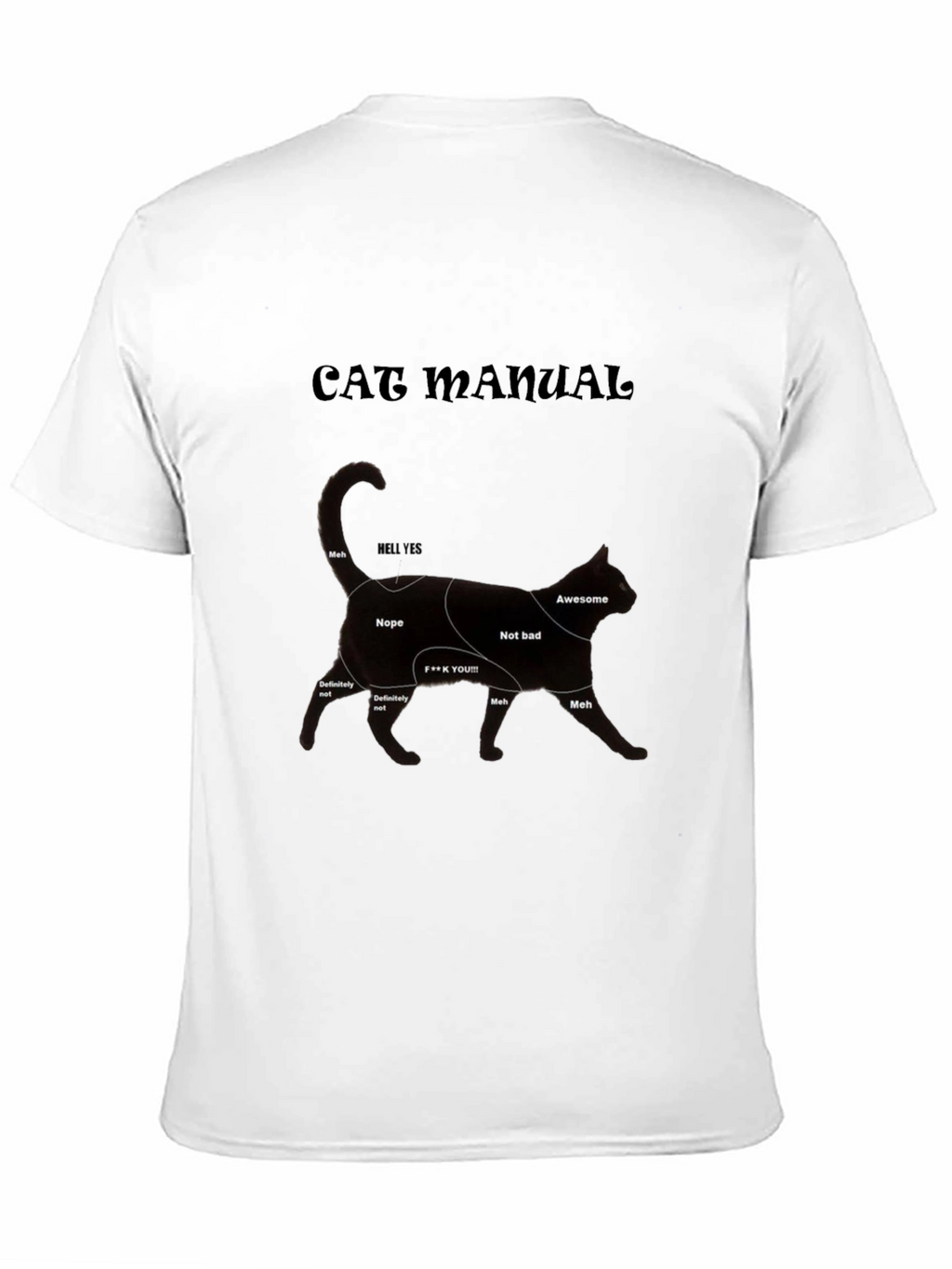 Cat Manual Black T-Shirt