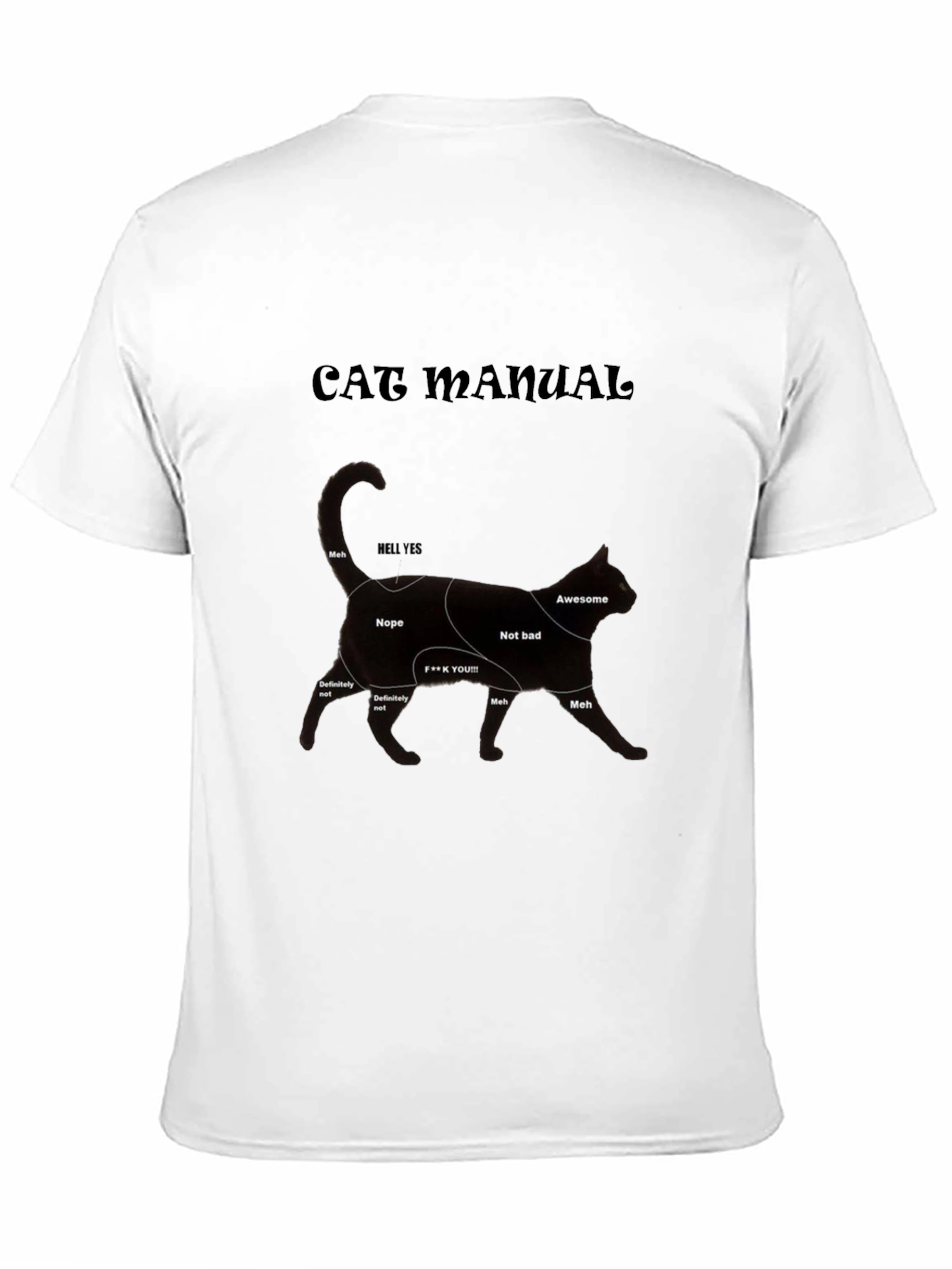 Cat Manual Black T-Shirt