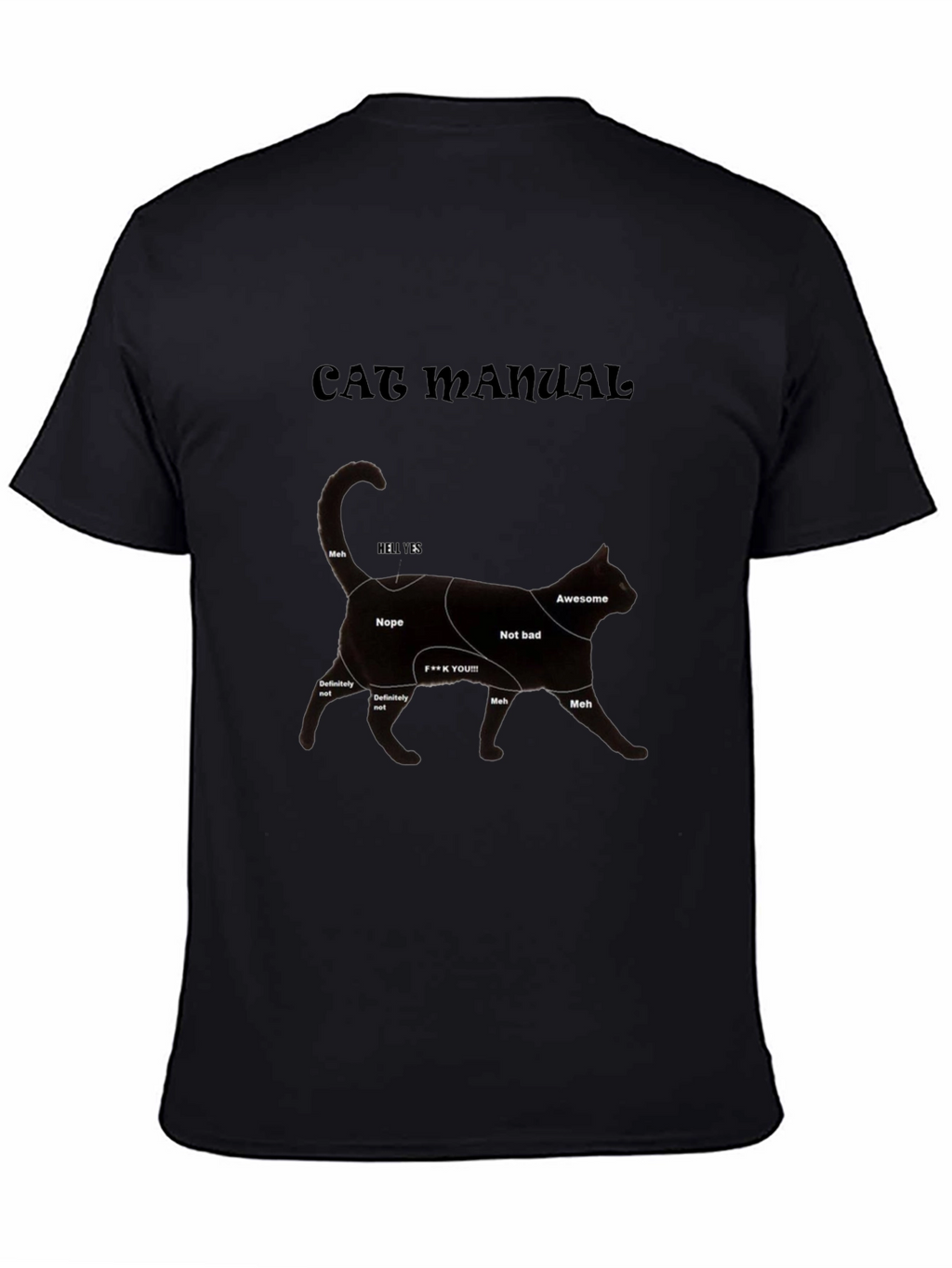 Cat Manual Black T-Shirt