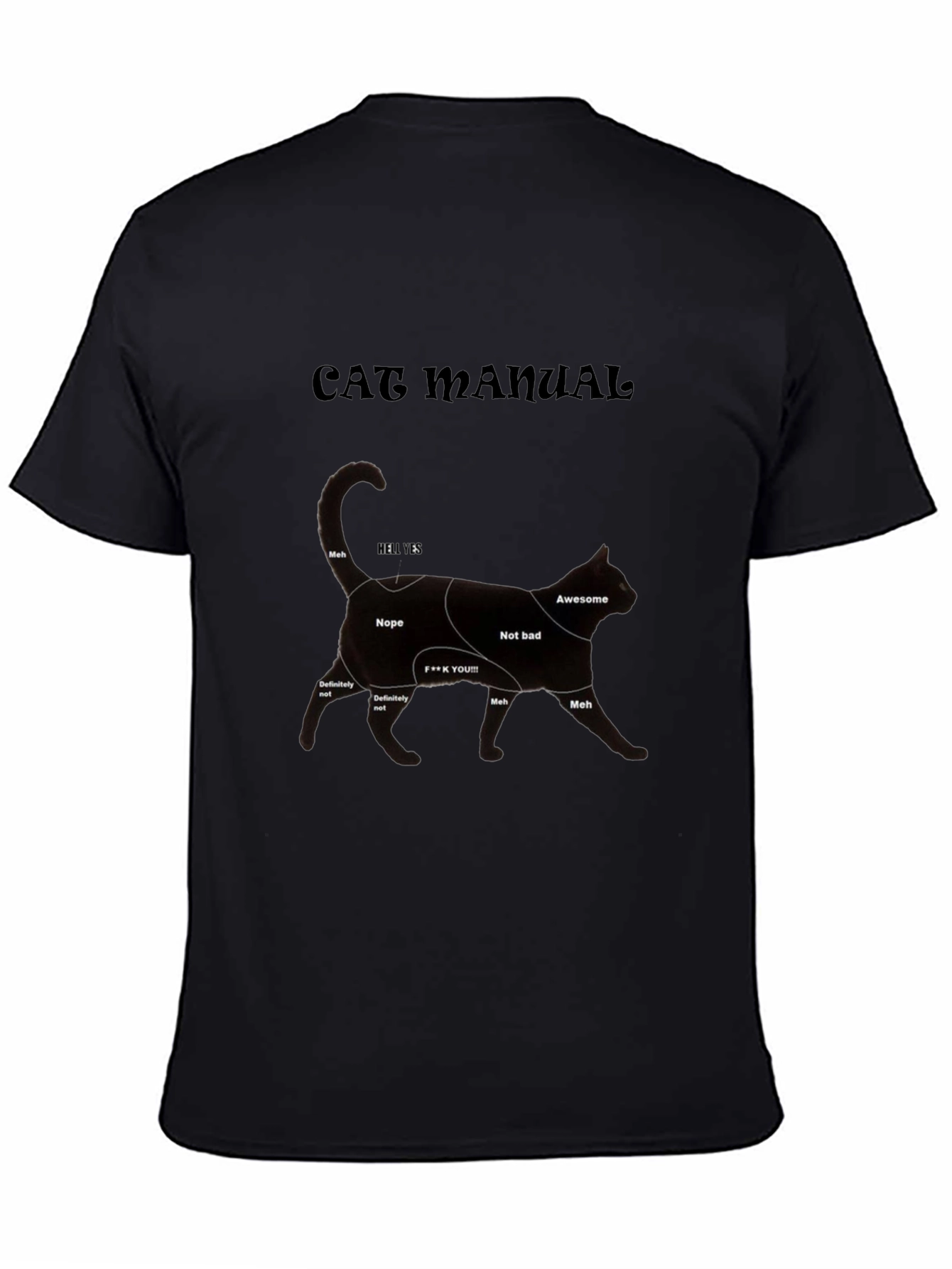 Cat Manual Black T-Shirt