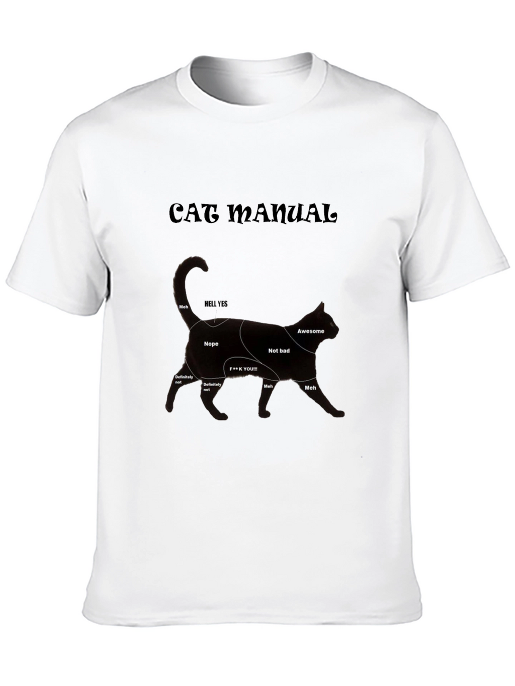 Cat Manual Black T-Shirt