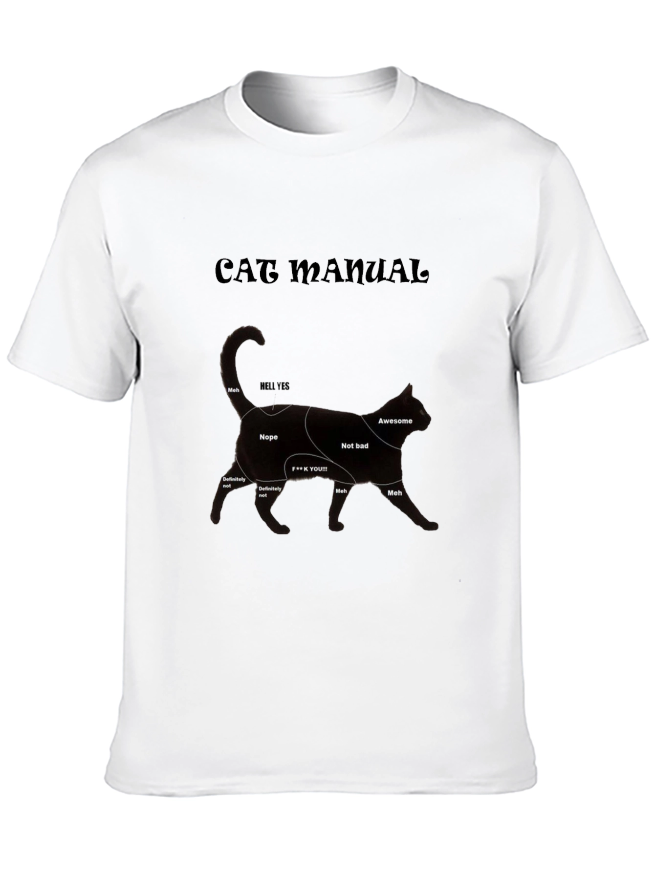 Cat Manual Black T-Shirt