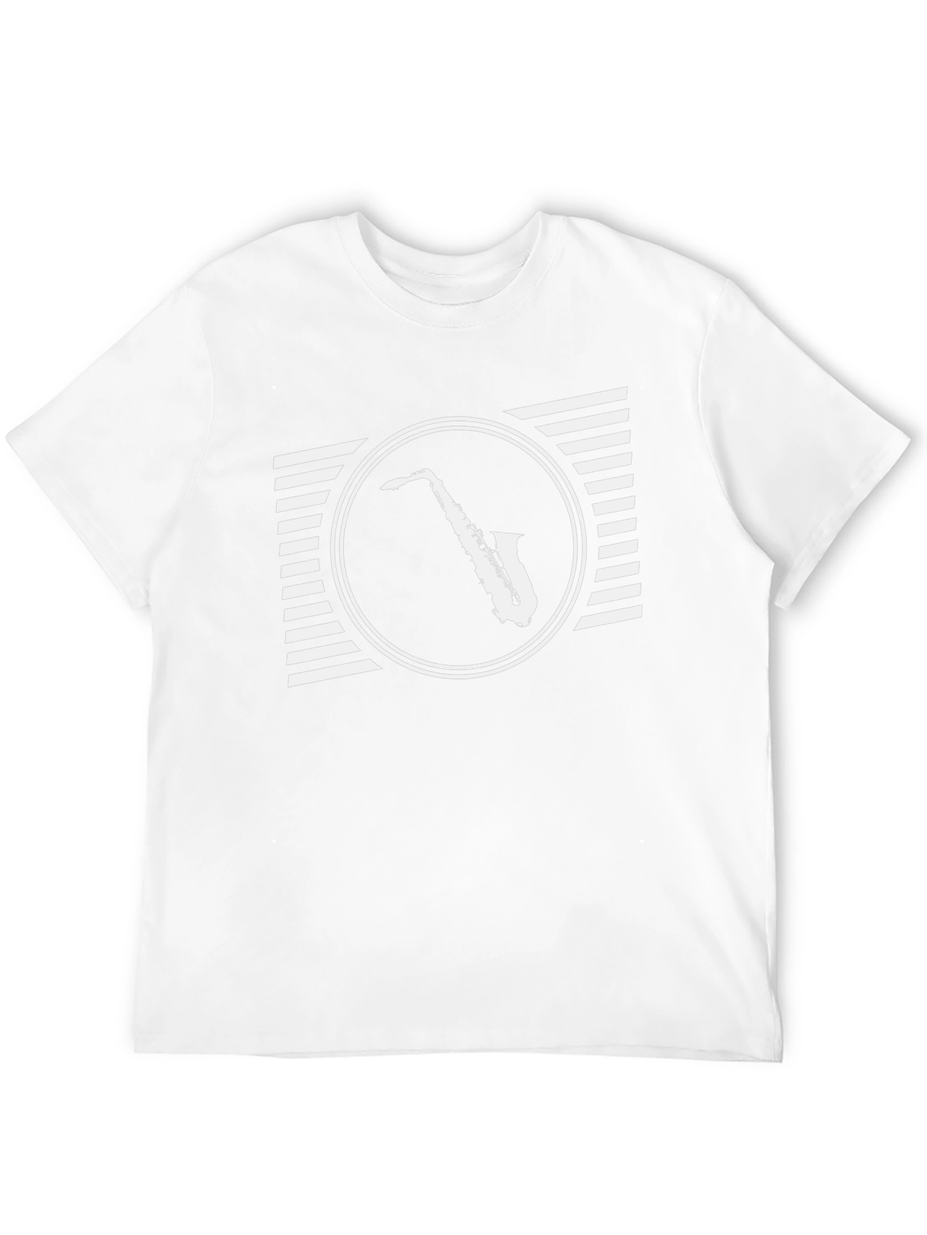 Saxophone Graphic Tee - Retro Style Black T-Shirt
