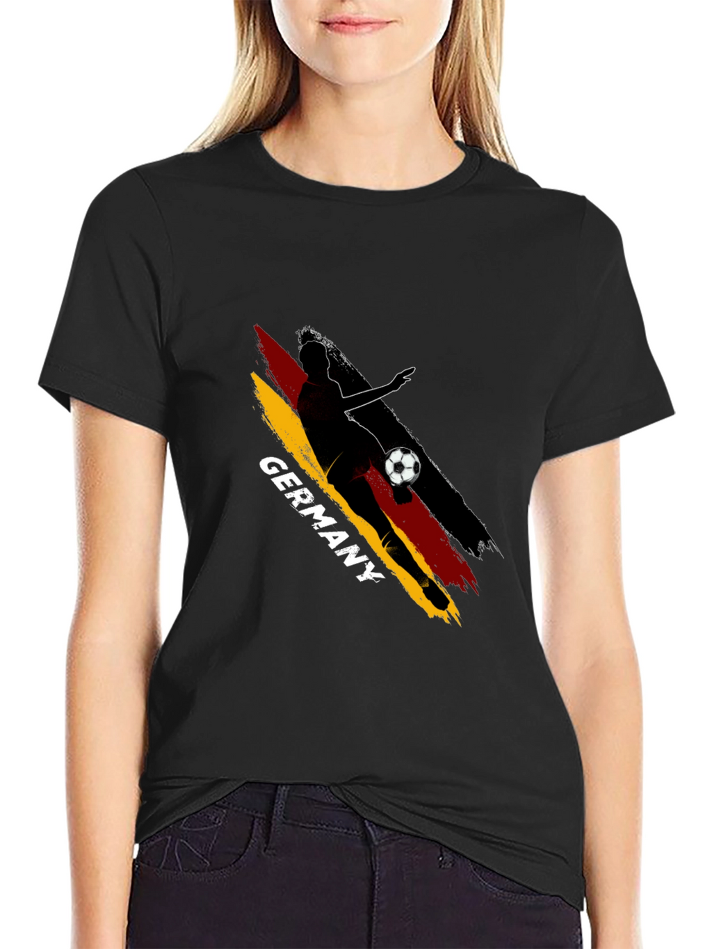 Germany Soccer T-Shirt - Black Graphic Tee