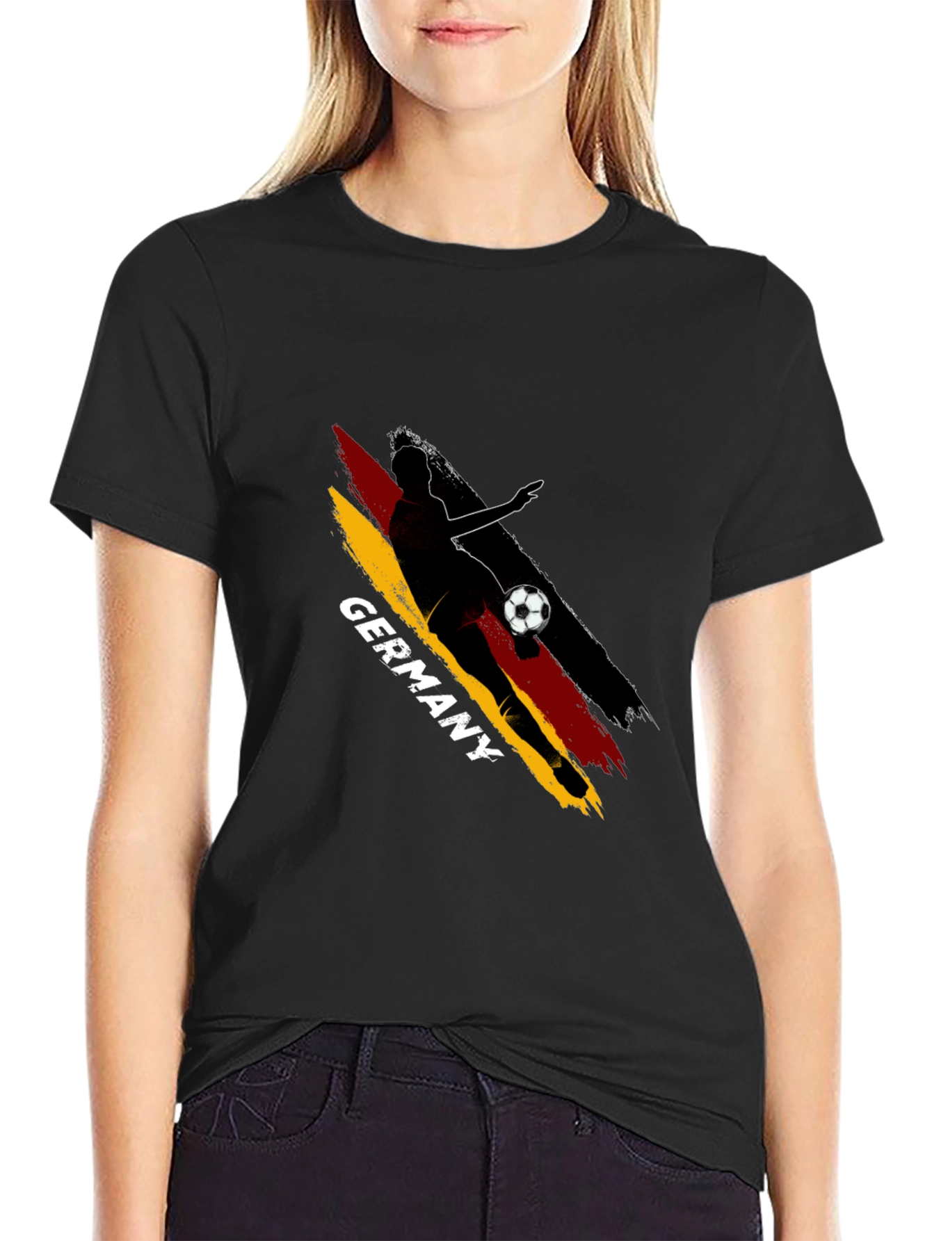 Germany Soccer T-Shirt - Black Graphic Tee