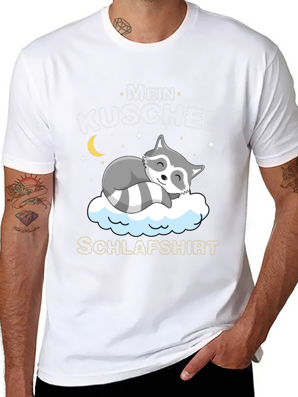 Cute Raccoon Mein Kuschel Schlafshirt Graphic Tee