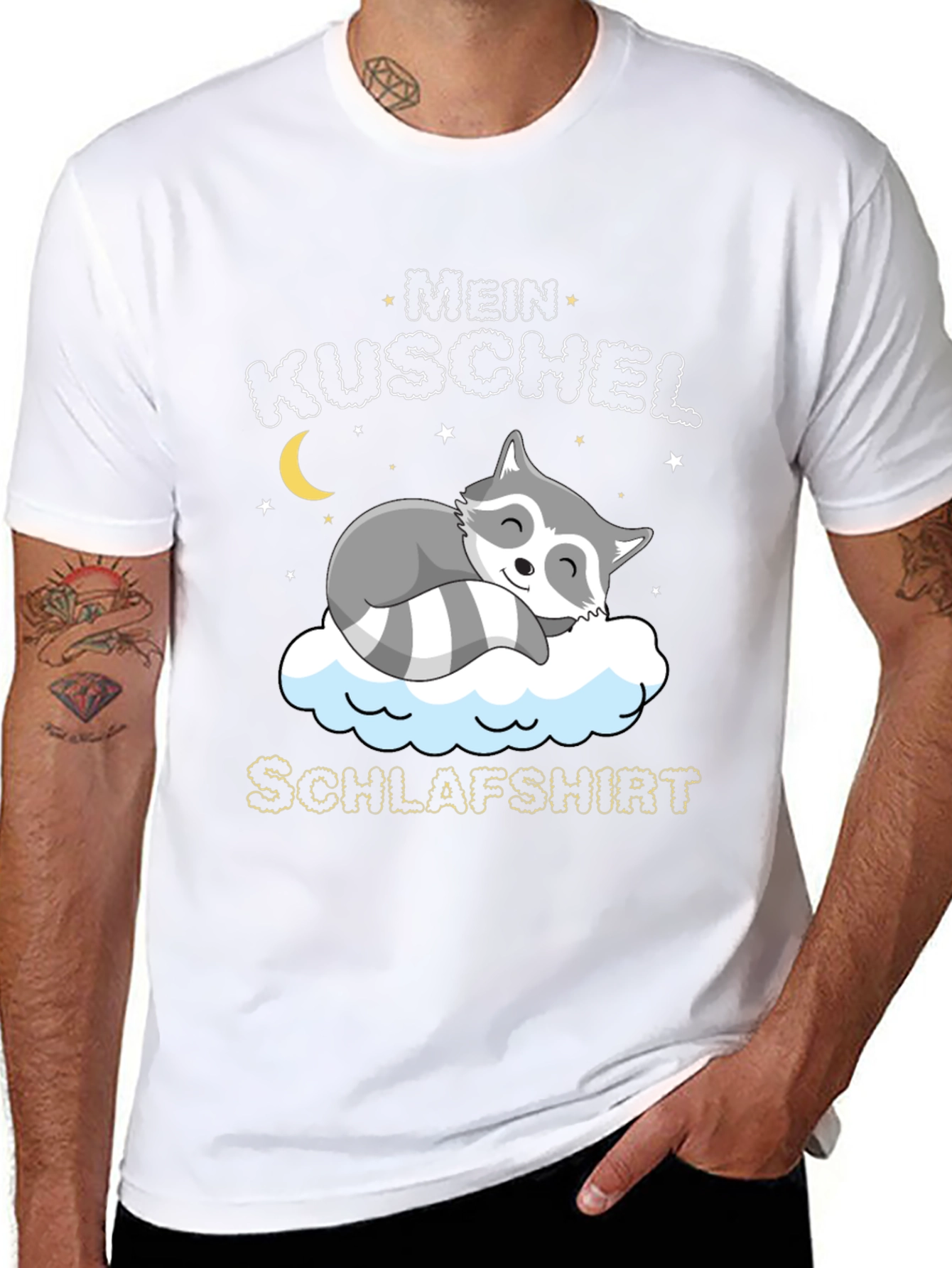 Cute Raccoon Mein Kuschel Schlafshirt Graphic Tee