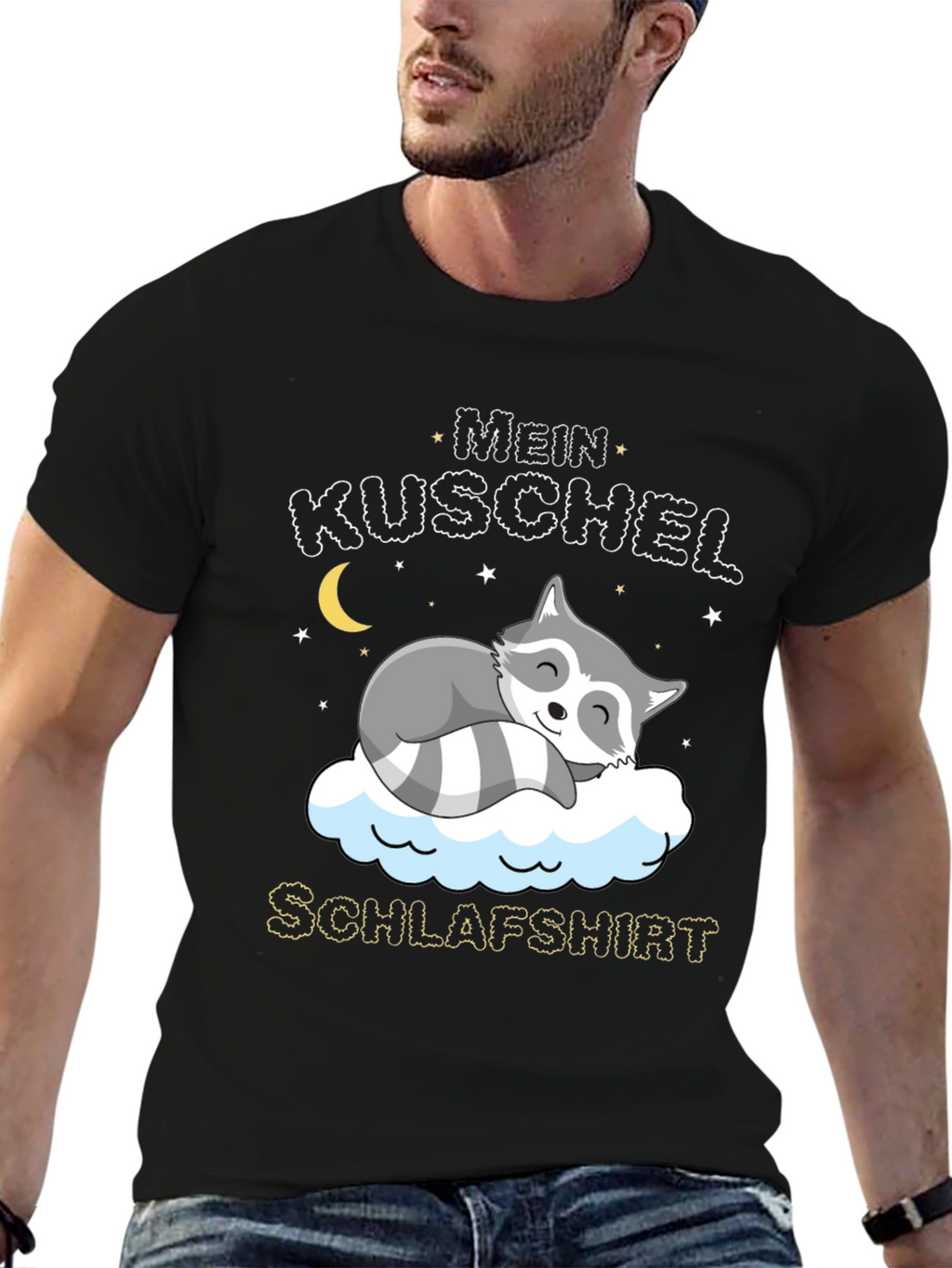 Cute Raccoon Mein Kuschel Schlafshirt Graphic Tee