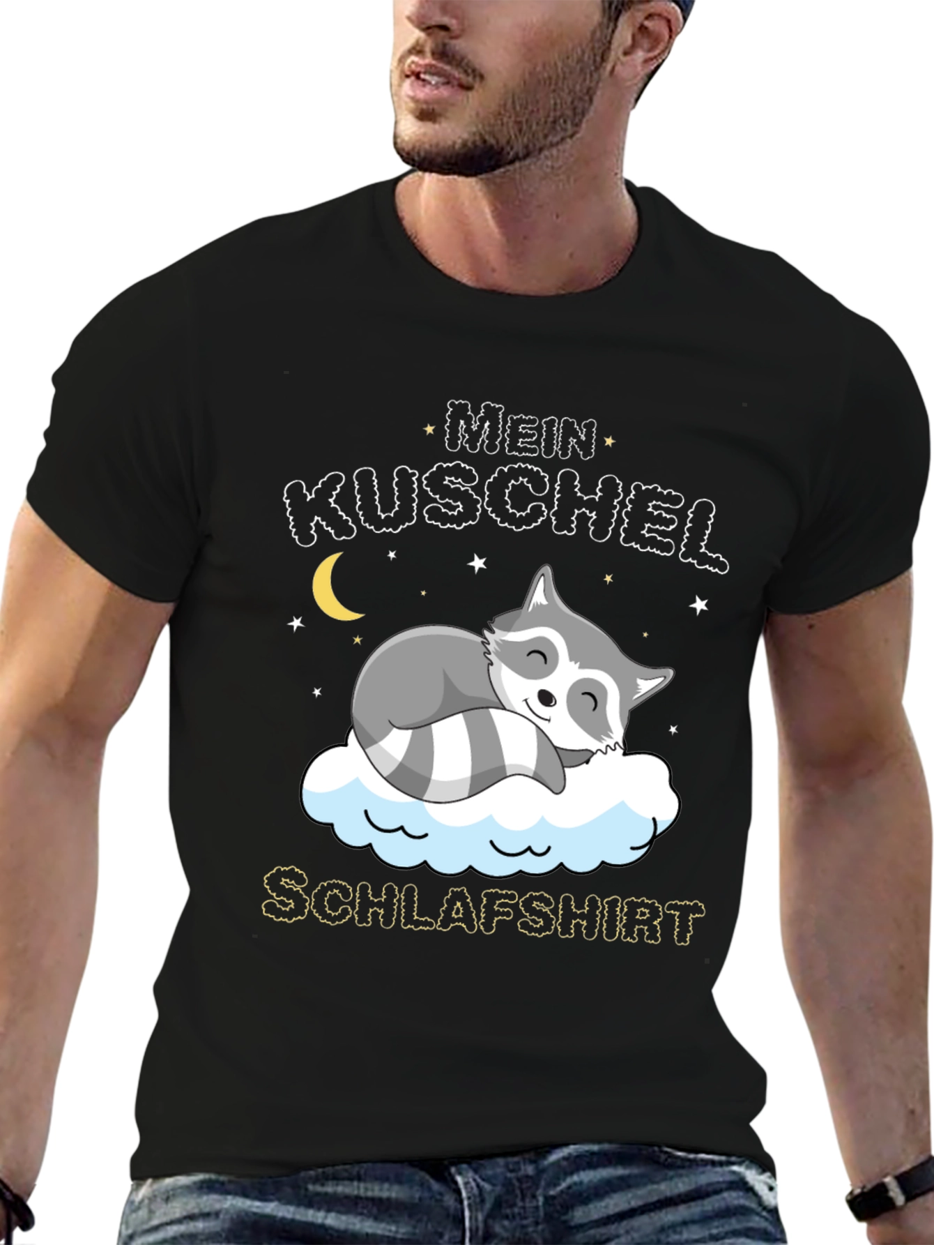 Cute Raccoon Mein Kuschel Schlafshirt Graphic Tee