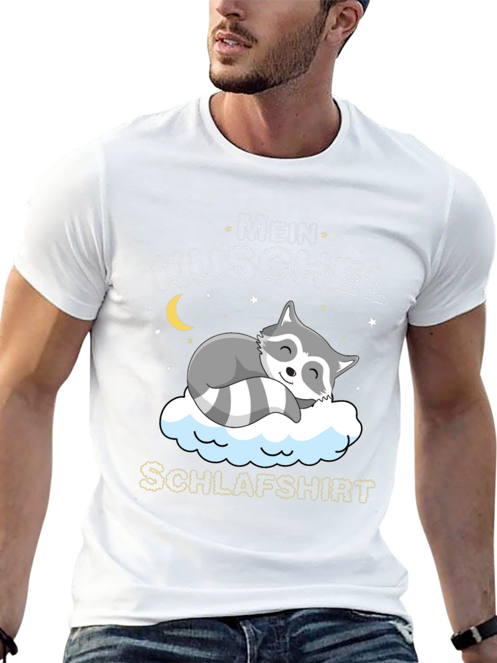 Cute Raccoon Mein Kuschel Schlafshirt Graphic Tee