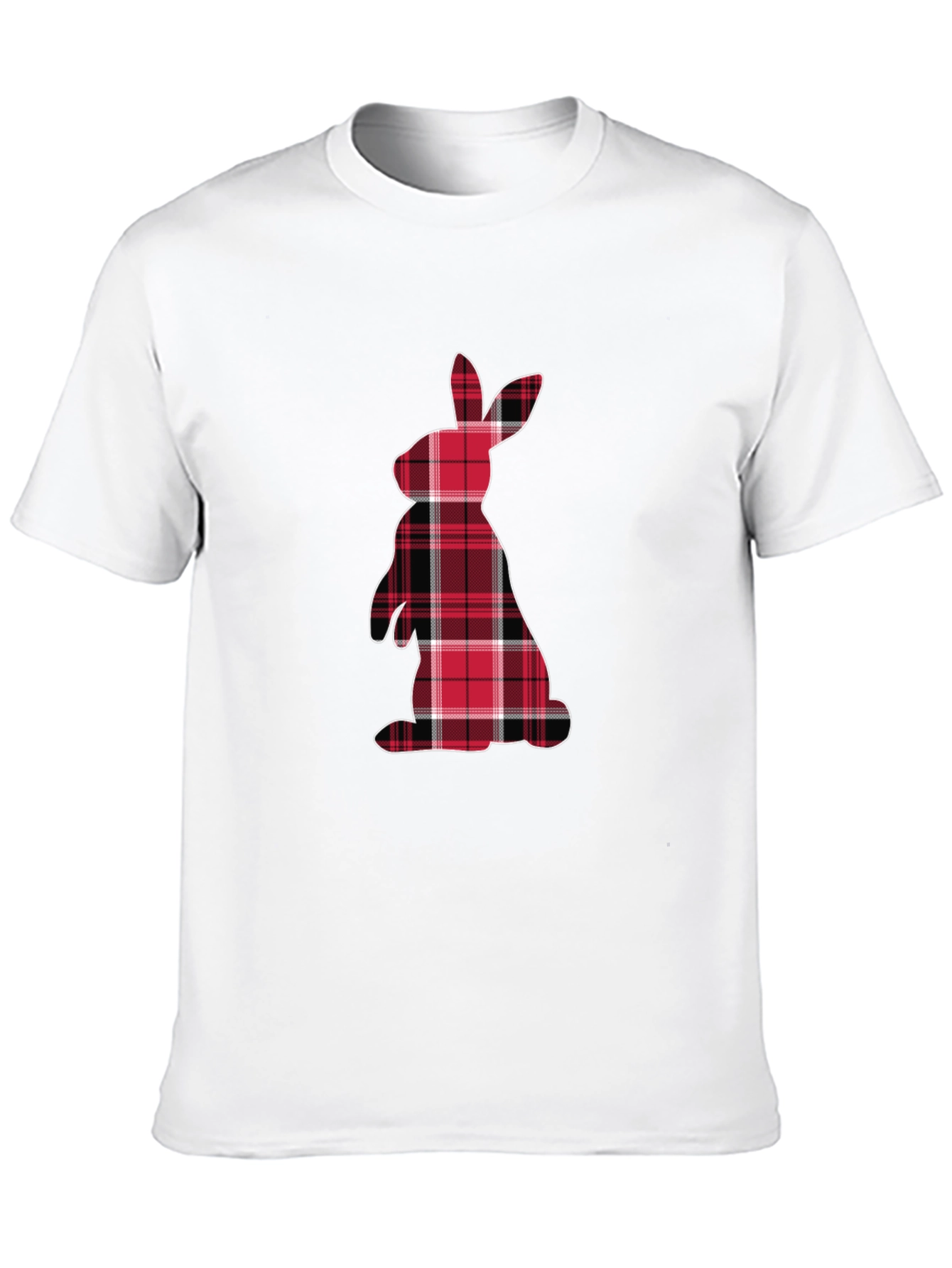 Plaid Easter Bunny Graphic Tee
